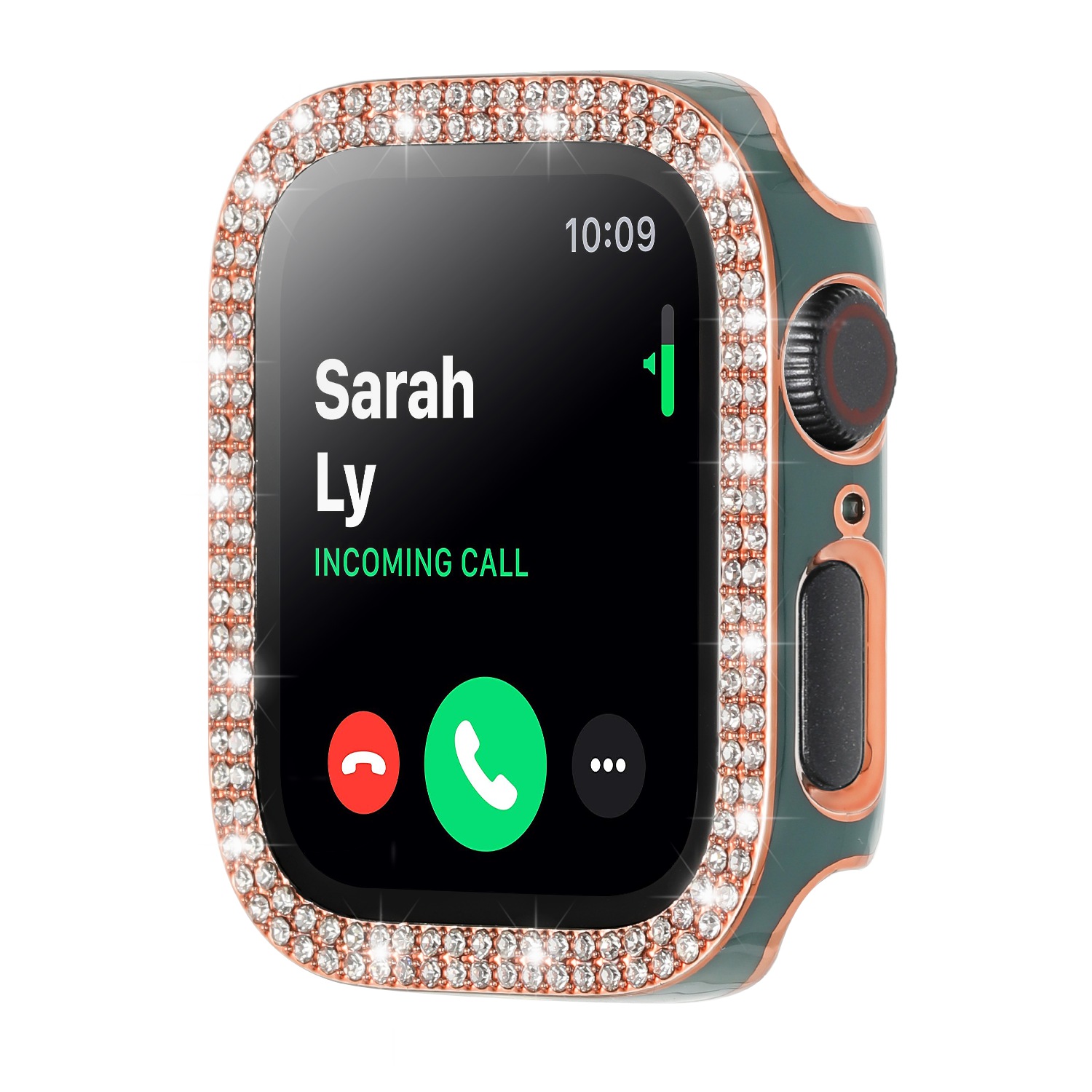 For Apple Watch Series 7/6/SE/5/4/3/2/1 Diamond Case Tempered Glass Screen Cover - Picture 21 of 25