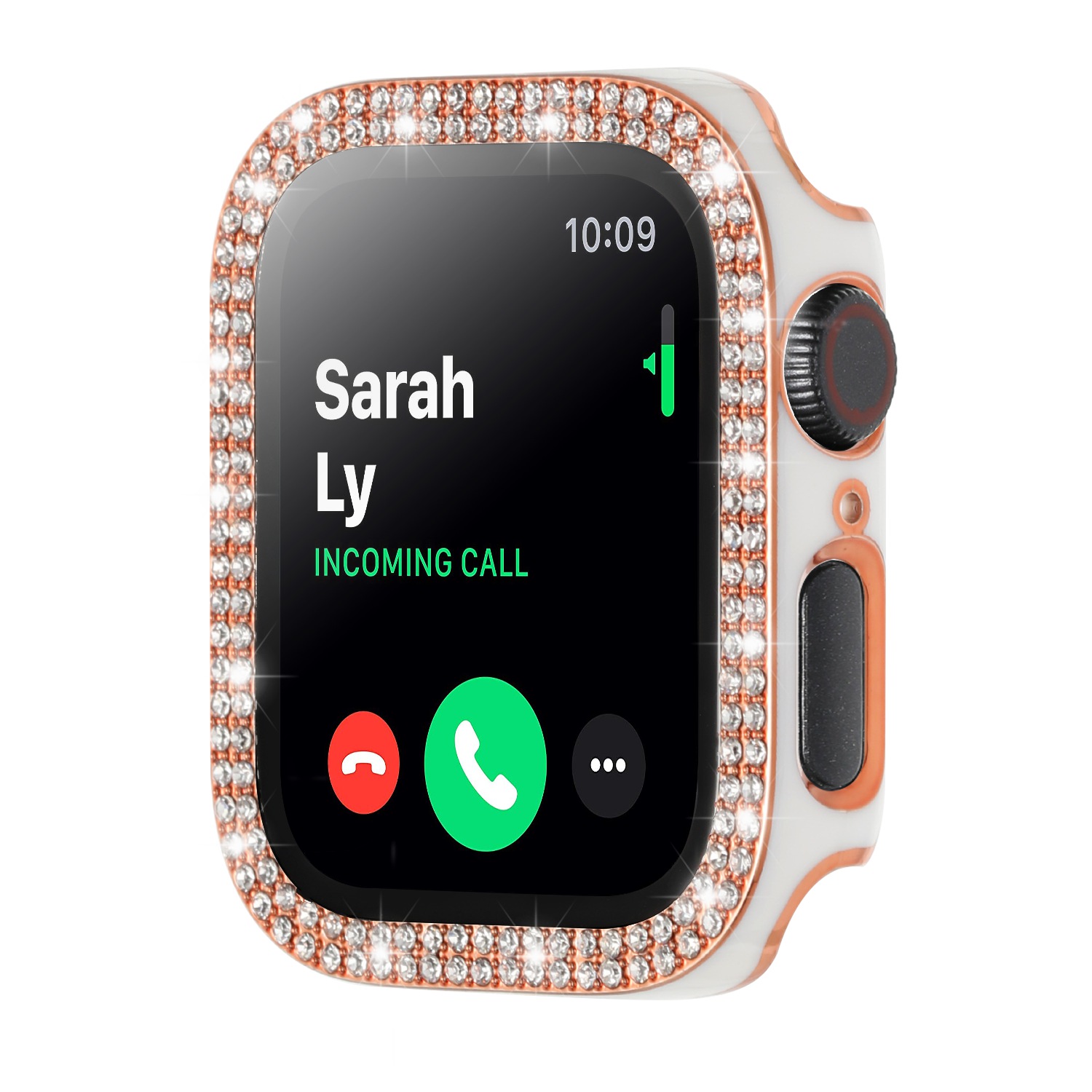 For Apple Watch Series 7/6/SE/5/4/3/2/1 Diamond Case Tempered Glass Screen Cover - Picture 12 of 25