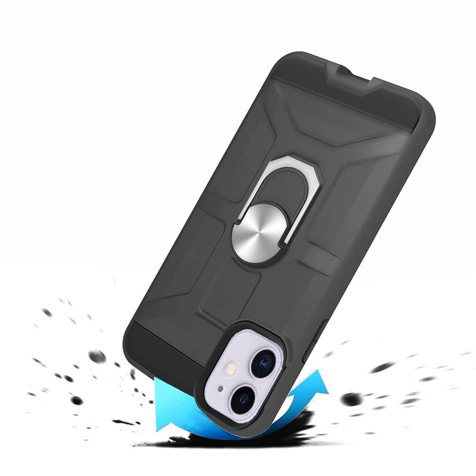 For Boost Mobile Celero 5G Hybrid Ring Stand Armor Shockproof Rubber Case Cover - Picture 24 of 73