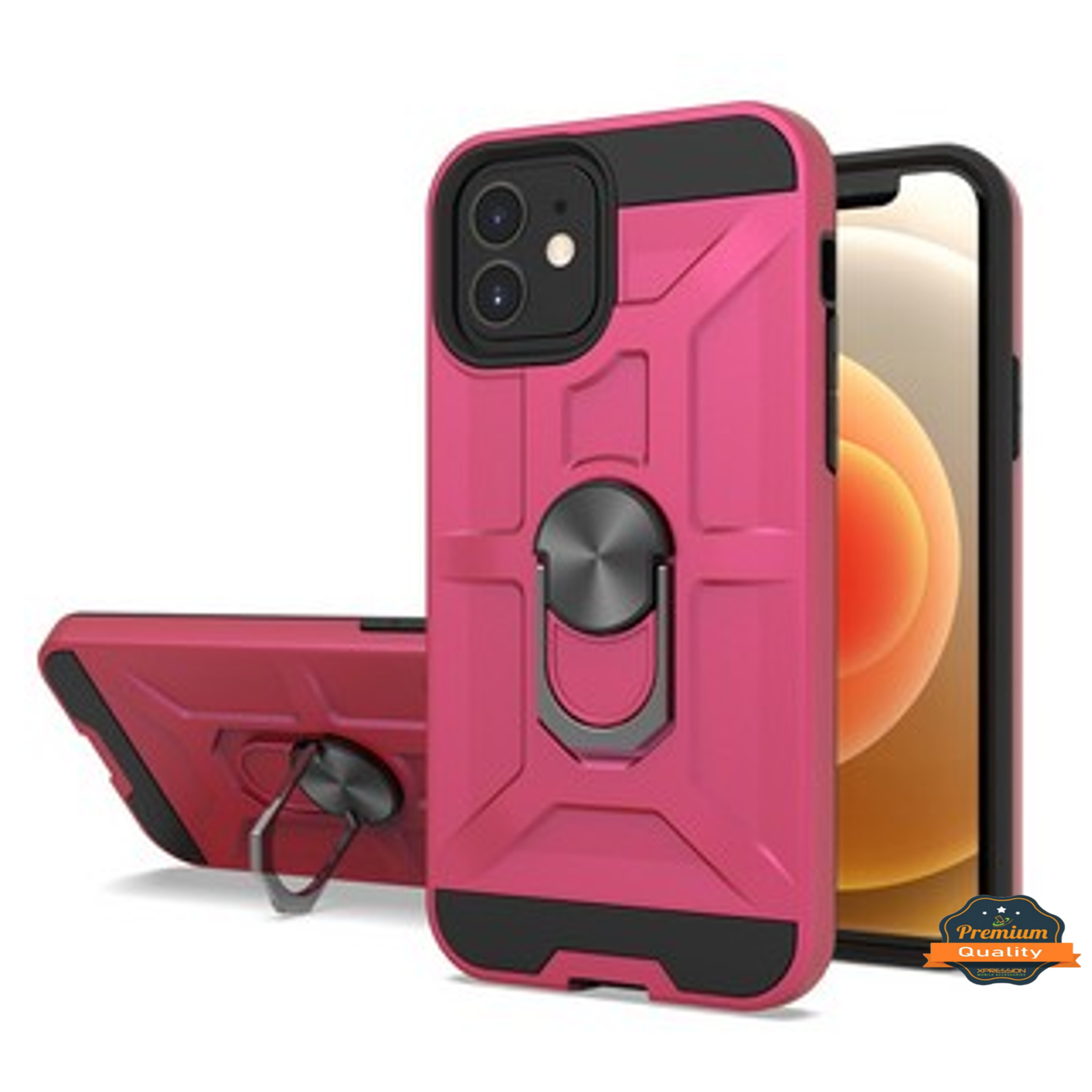 For Boost Mobile Celero 5G Hybrid Ring Stand Armor Shockproof Rubber Case Cover - Picture 57 of 73