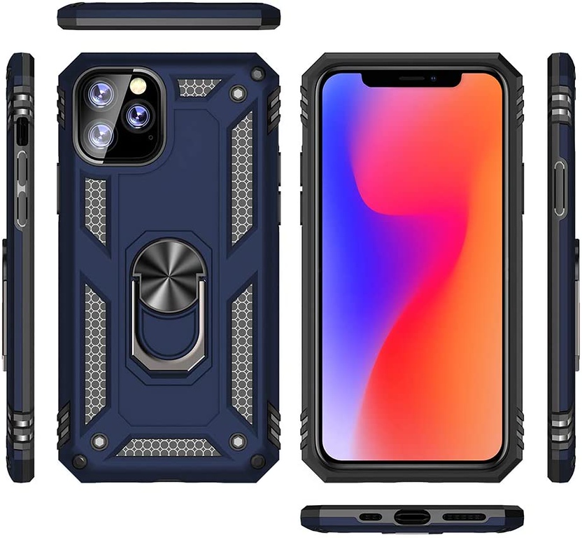 Funda protectora híbrida a prueba de golpes con soporte de metal con anillo para Samsung Galaxy A12 5G - Imagen 30 de 40