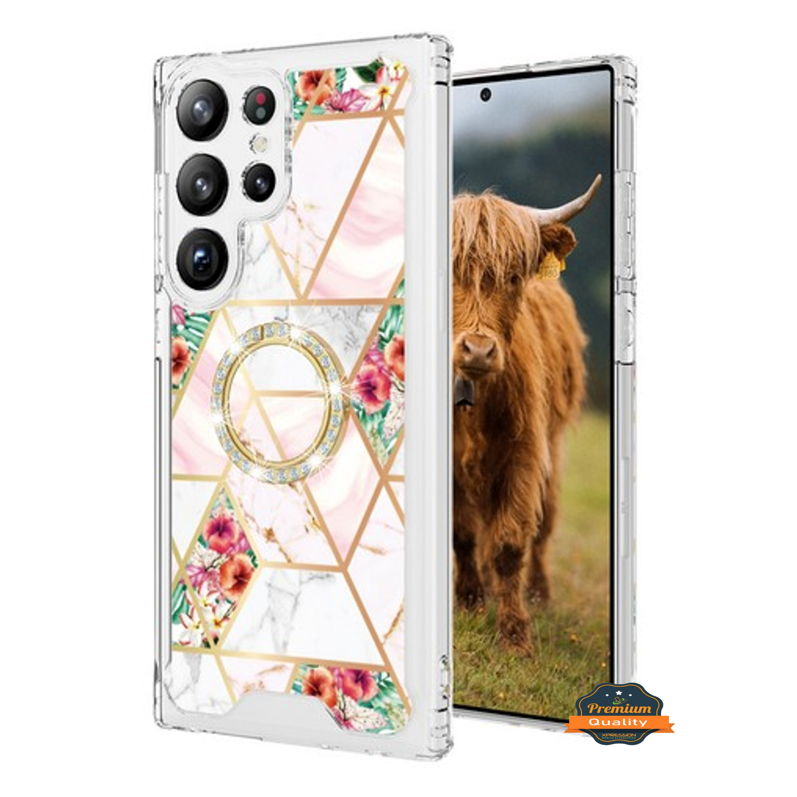 For Samsung Galaxy S23 /Plus /Ultra Fashion Design Hybrid Ring Stand Case Cover - Picture 9 of 44