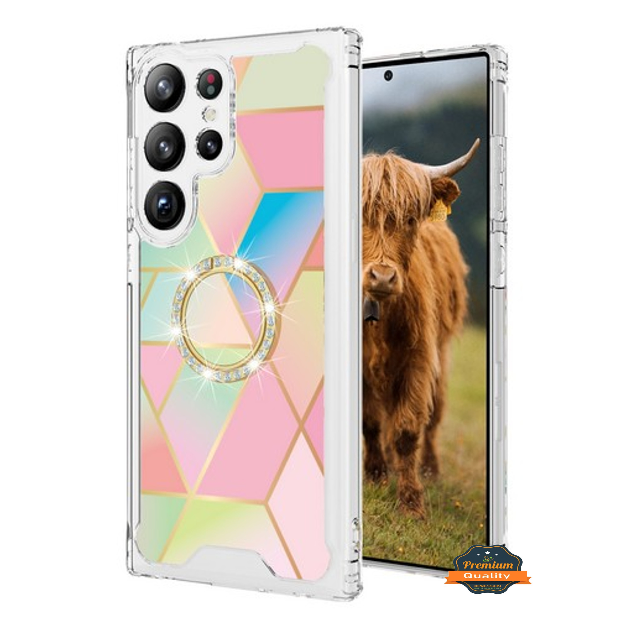 For Samsung Galaxy S23 /Plus /Ultra Fashion Design Hybrid Ring Stand Case Cover - Picture 18 of 44