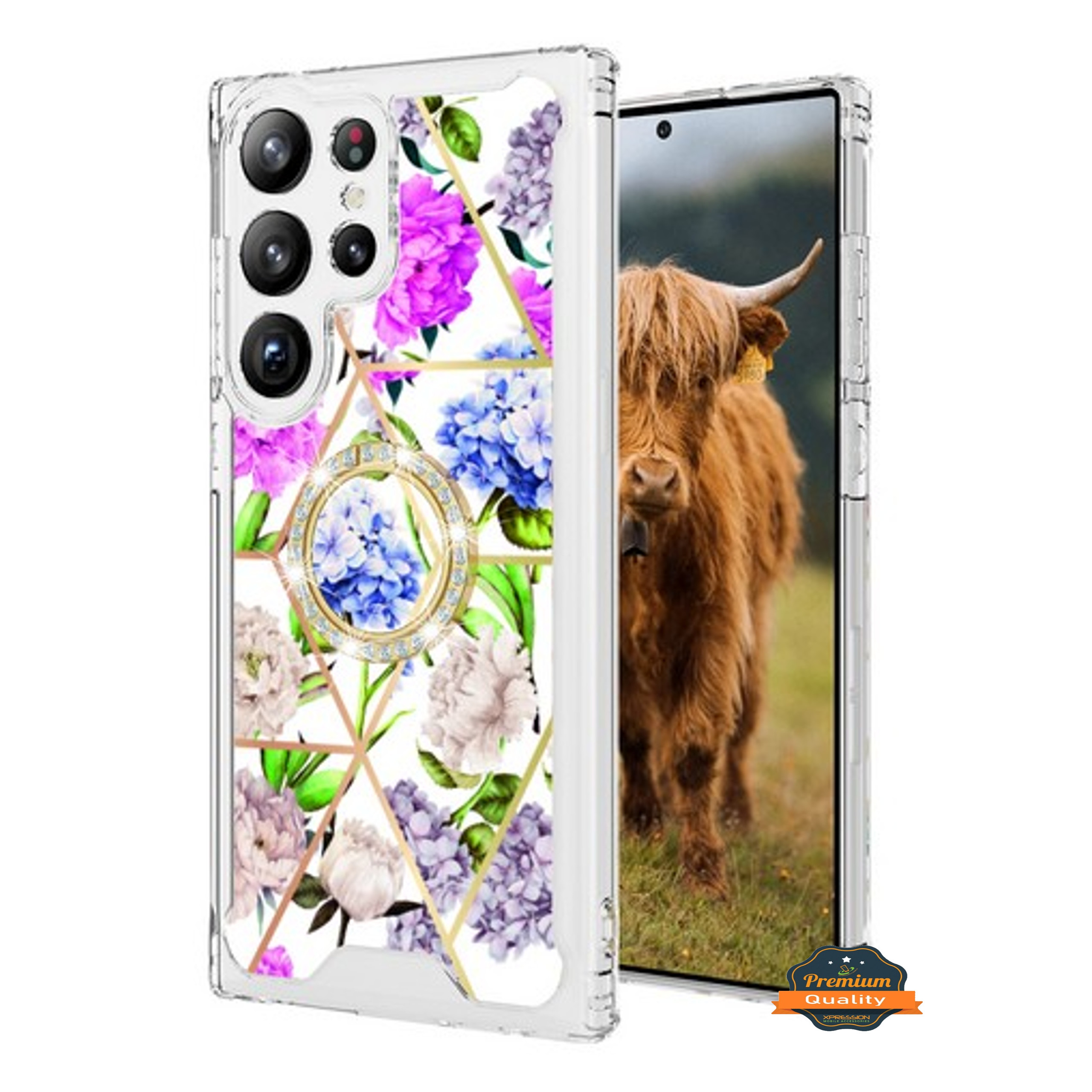 For Samsung Galaxy S23 /Plus /Ultra Fashion Design Hybrid Ring Stand Case Cover - Picture 27 of 44