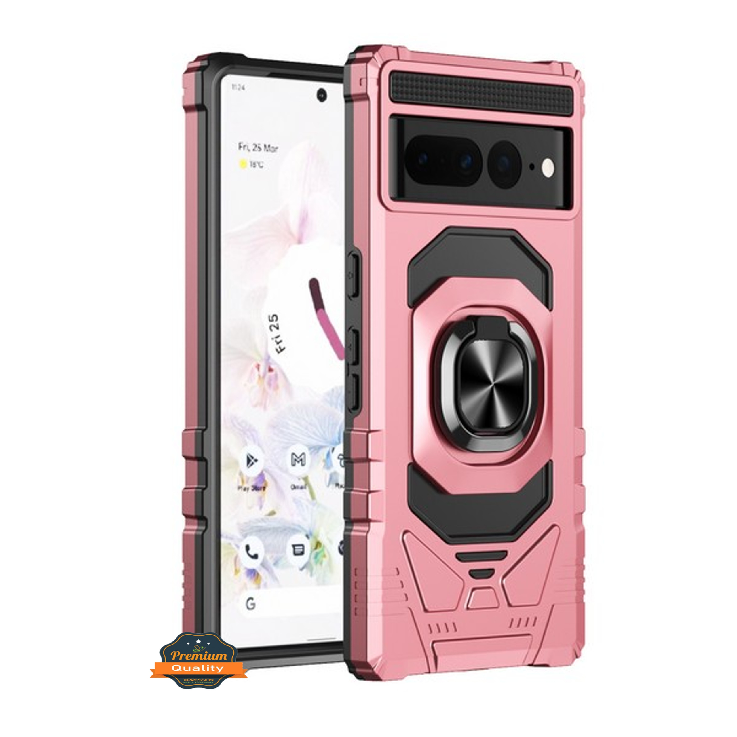 Para Google Pixel 7 / 7 Pro Híbrido Magnético Montaje Coche Anillo Soporte Funda Blindada - Imagen 38 de 55
