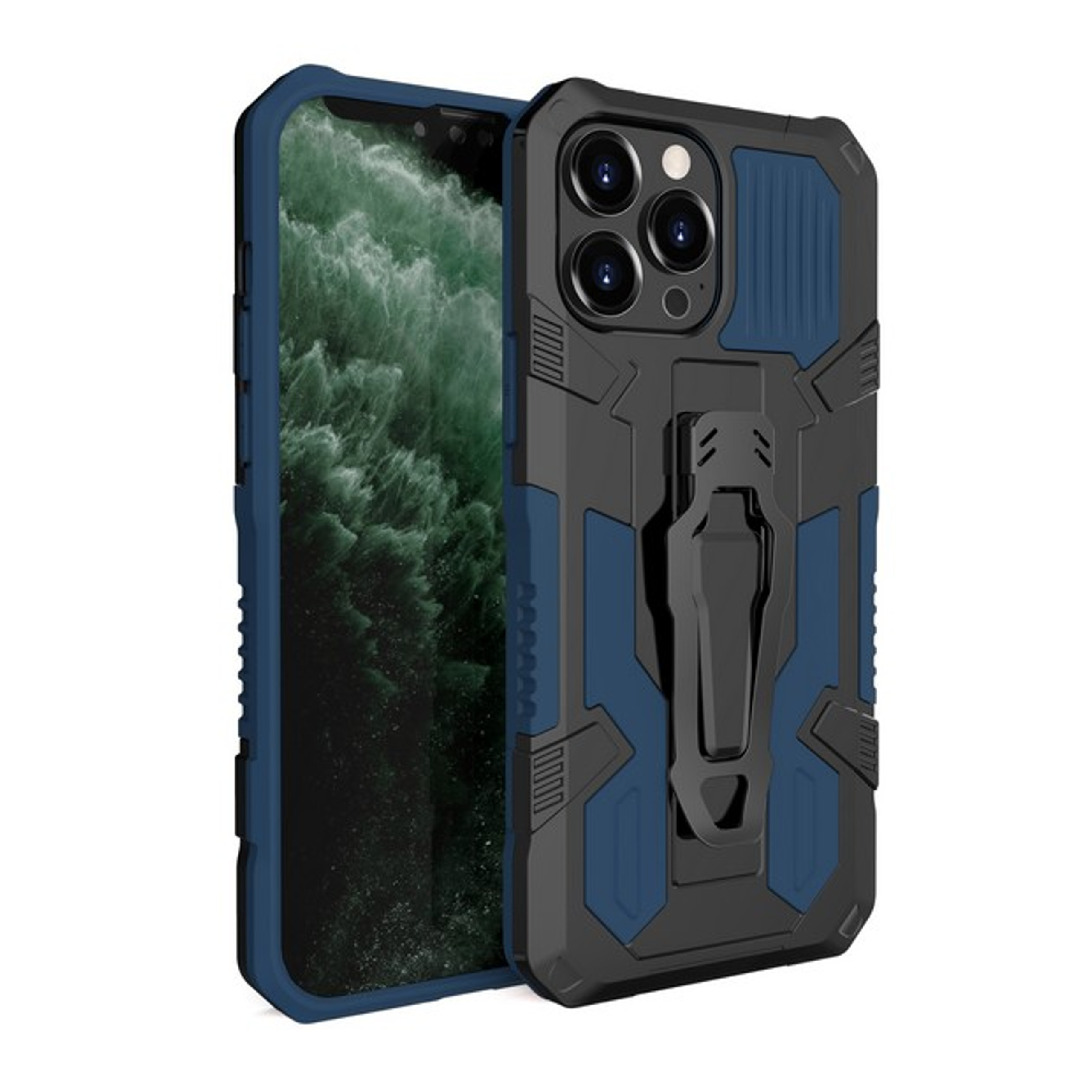 For Apple iPhone 13 Pro Max Hybrid Dual Layer w/ Belt Clip Kickstand Case Cover - Picture 23 of 41