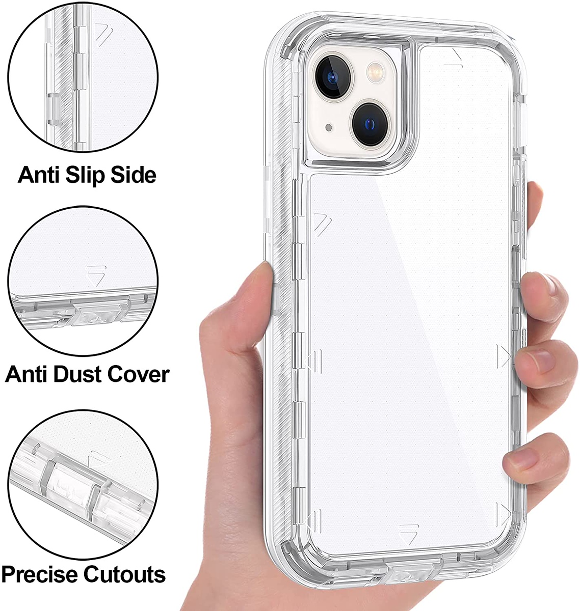For Apple iPhone 13 Pro Max Clear Heavy Duty Full Body Shock Hybrid Case Cover - Picture 16 of 40