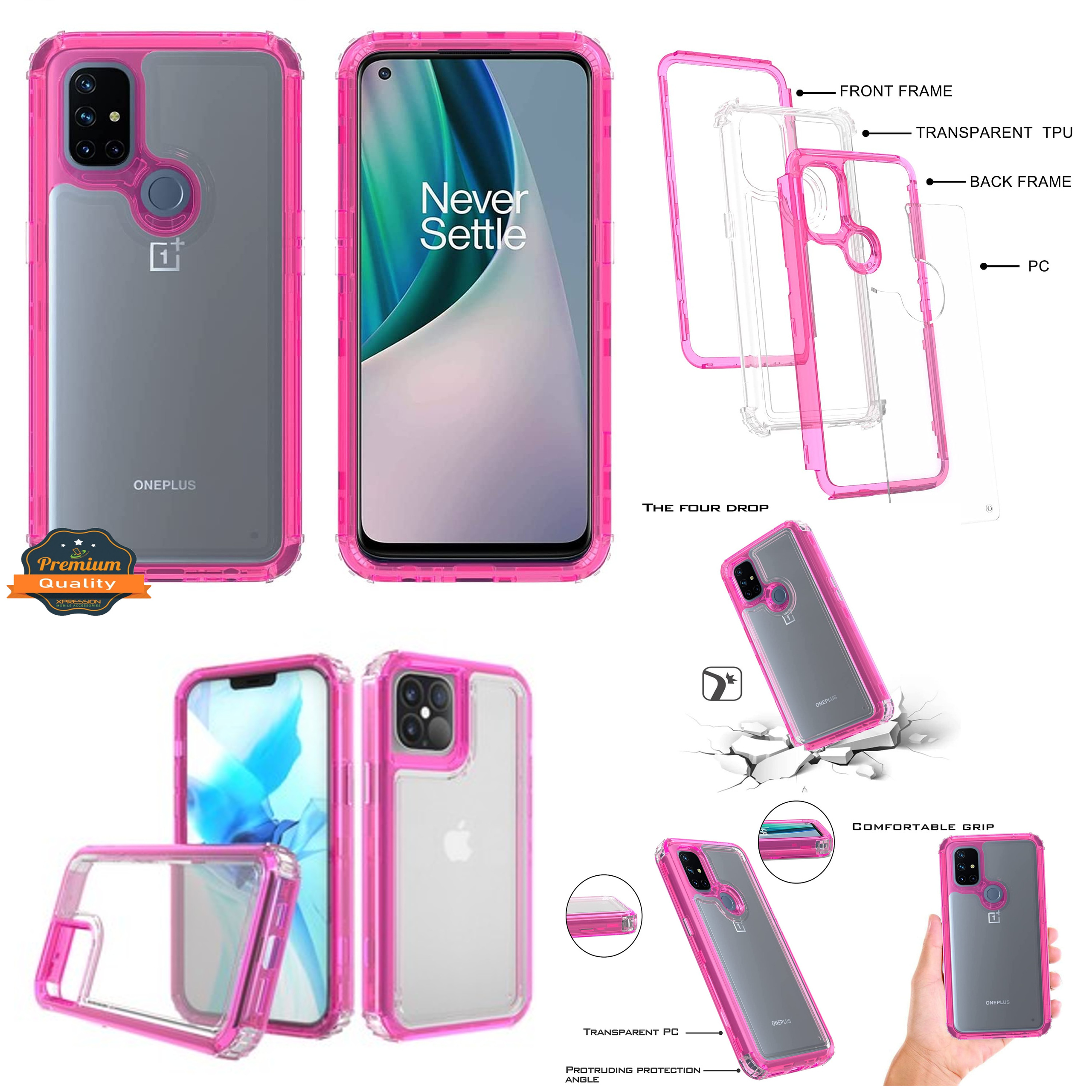 For Apple iPhone 13 Pro Max Clear Heavy Duty Full Body Shock Hybrid Case Cover - Picture 33 of 40