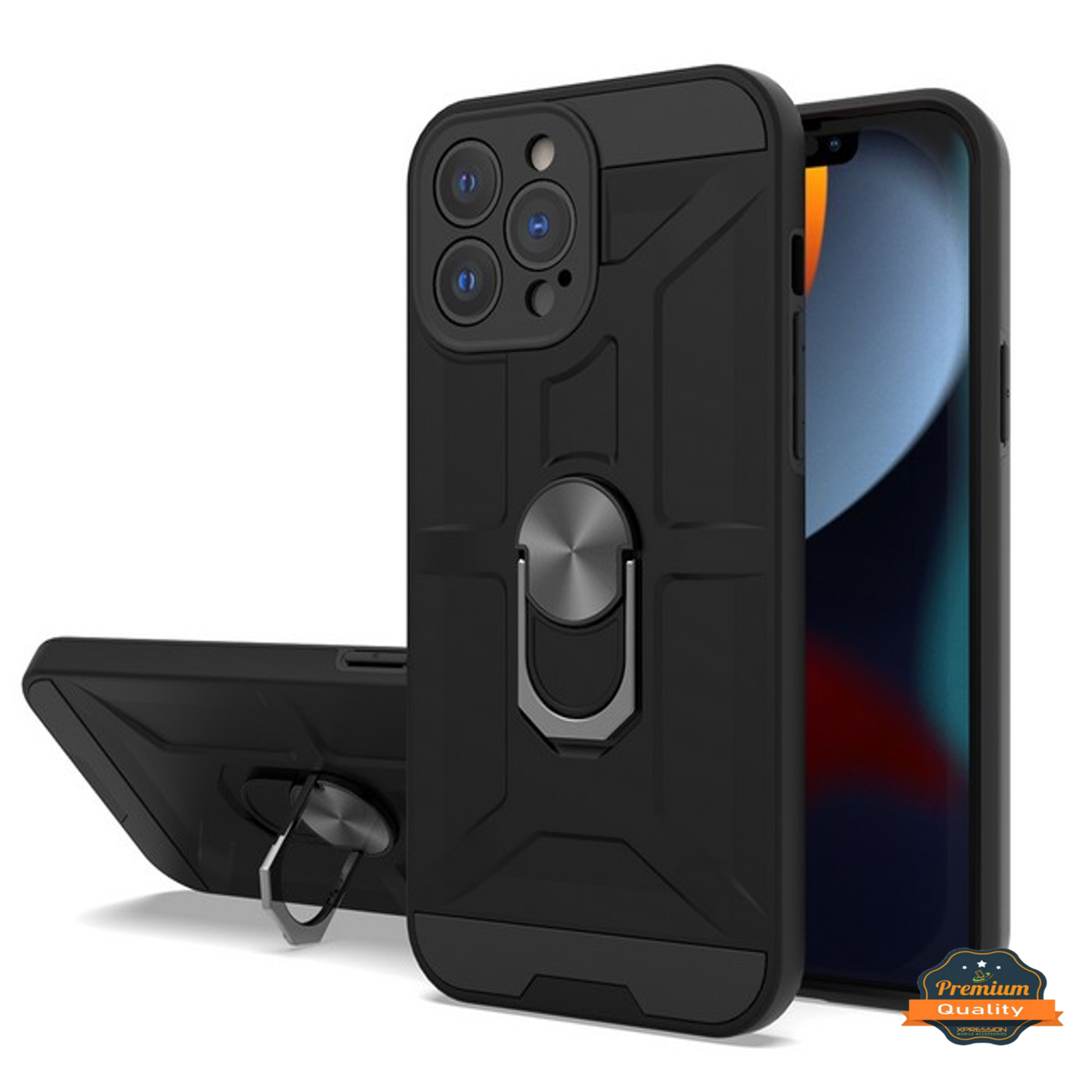 For Apple iPhone 13 Pro Max Hybrid Ring 360° Rotatable Magnetic Stand Case Cover - Picture 11 of 73