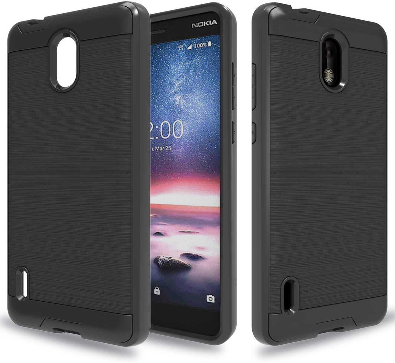 For Apple iPhone 13 /Pro /Mini Rugged Brushed Texture Hybrid 2in1 TPU Case Cover - Picture 13 of 57