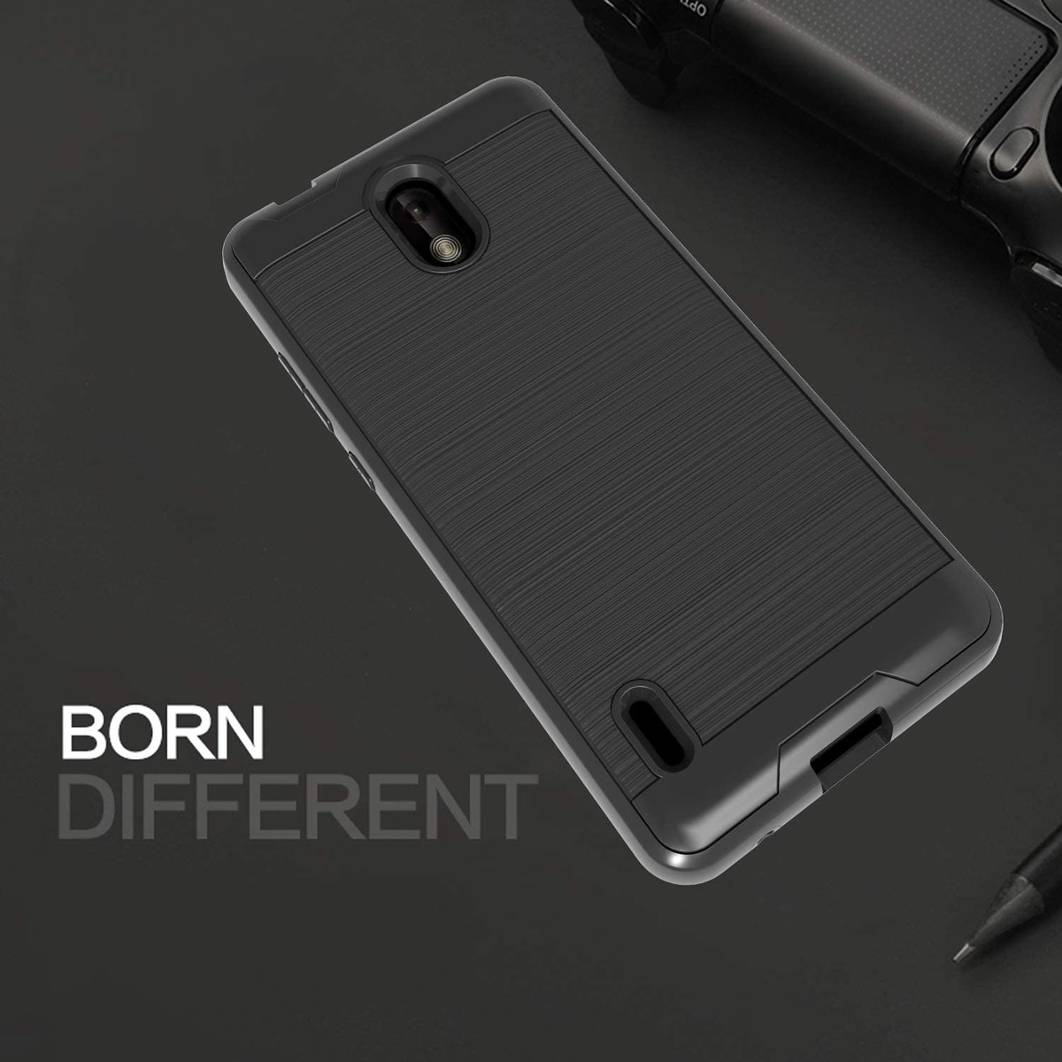 For Apple iPhone 13 /Pro /Mini Rugged Brushed Texture Hybrid 2in1 TPU Case Cover - Picture 17 of 57