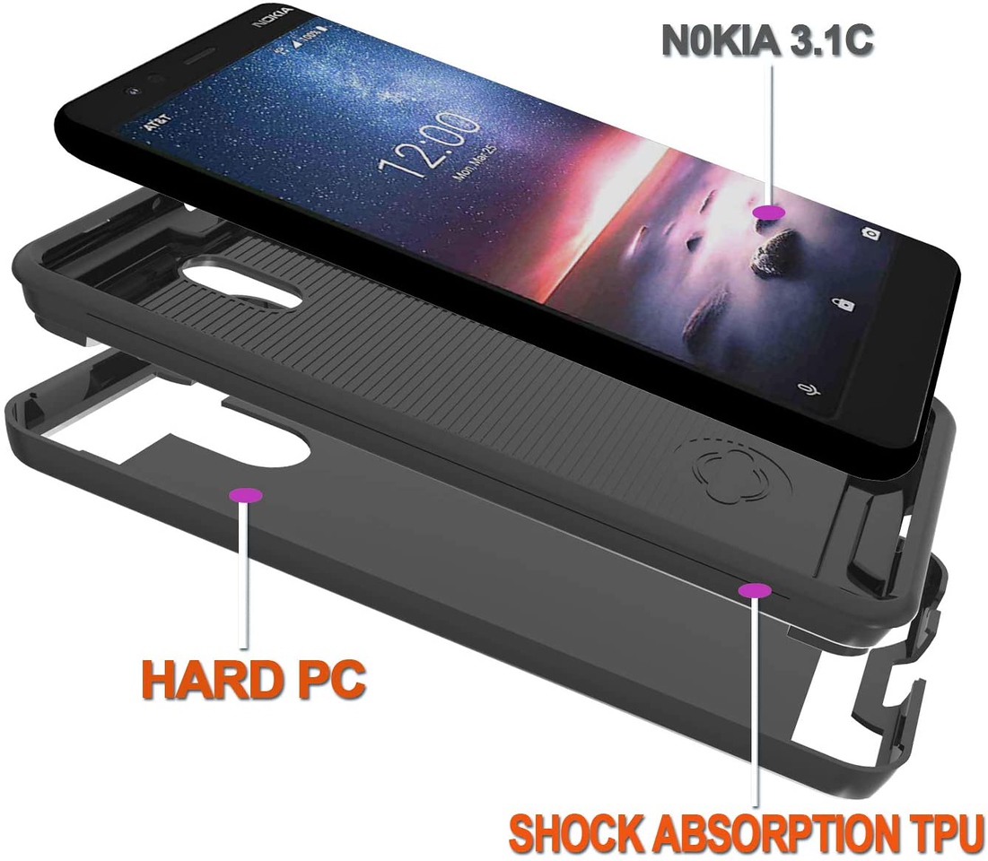 For Apple iPhone 13 /Pro /Mini Rugged Brushed Texture Hybrid 2in1 TPU Case Cover - Picture 16 of 57