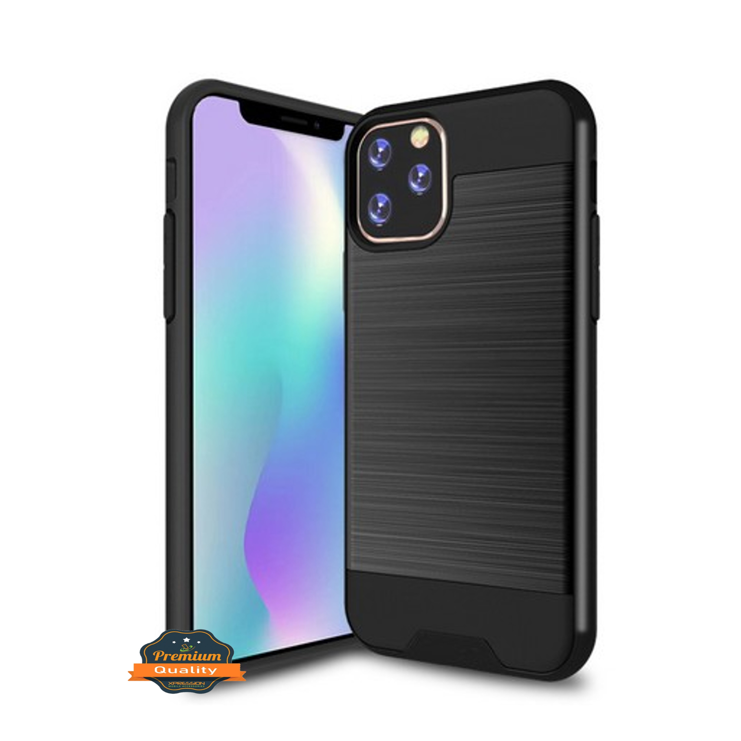 For Apple iPhone 13 /Pro /Mini Rugged Brushed Texture Hybrid 2in1 TPU Case Cover - Picture 12 of 57