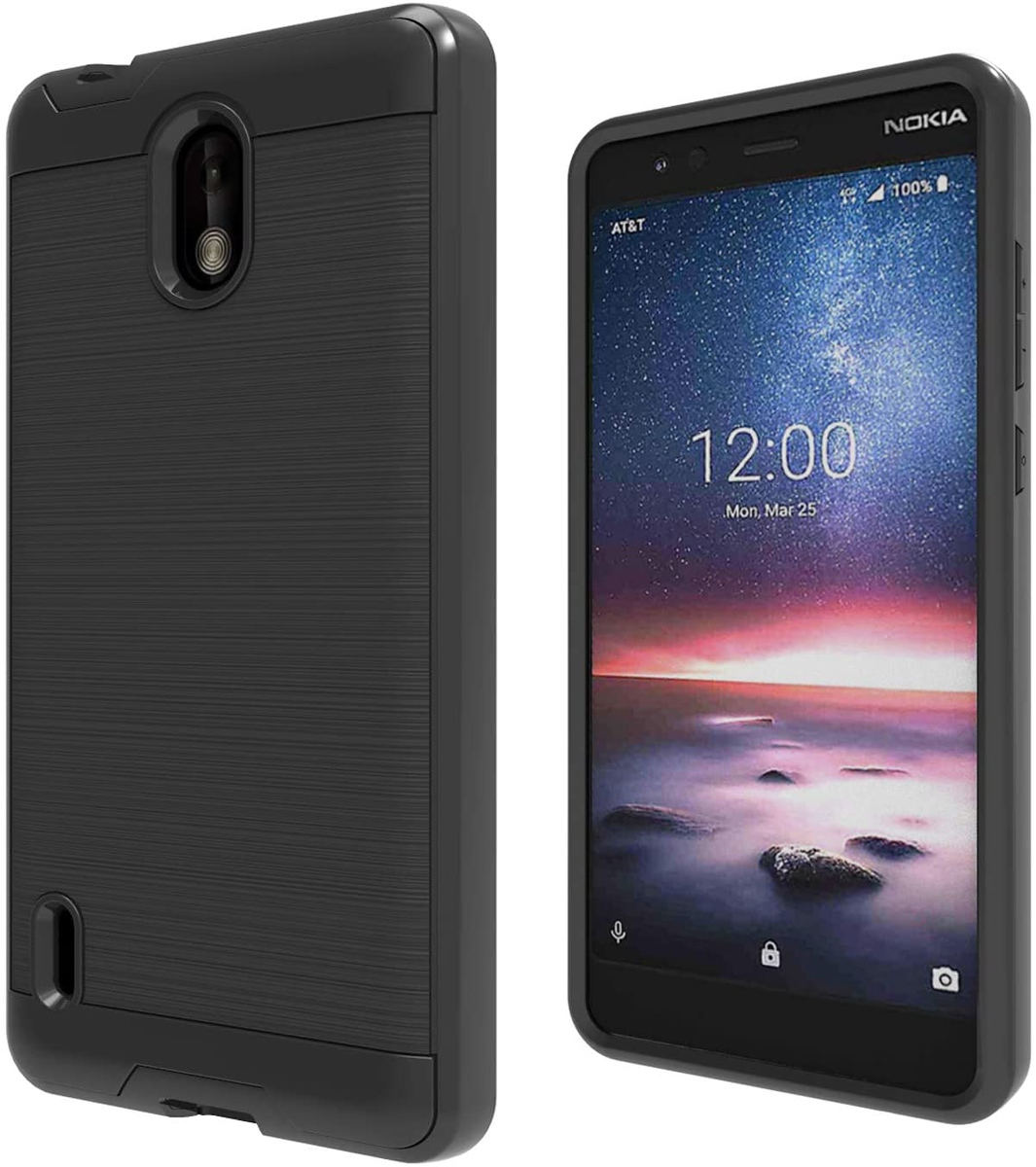 For Apple iPhone 13 /Pro /Mini Rugged Brushed Texture Hybrid 2in1 TPU Case Cover - Picture 14 of 57