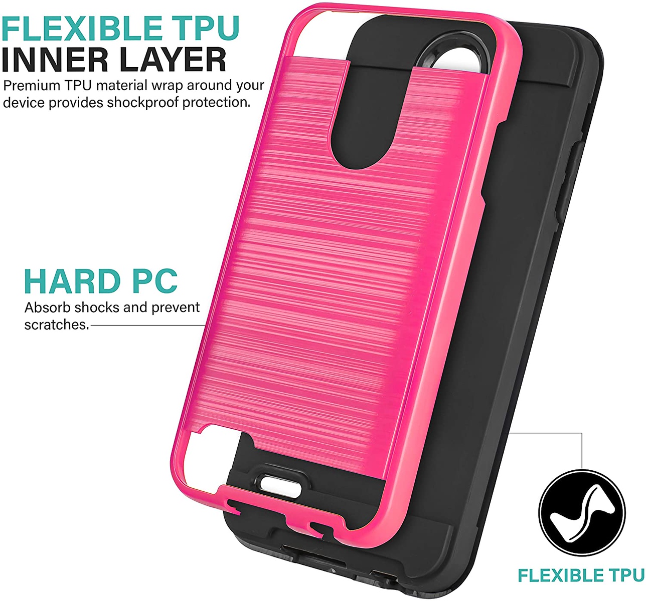 For Apple iPhone 13 /Pro /Mini Rugged Brushed Texture Hybrid 2in1 TPU Case Cover - Picture 47 of 57
