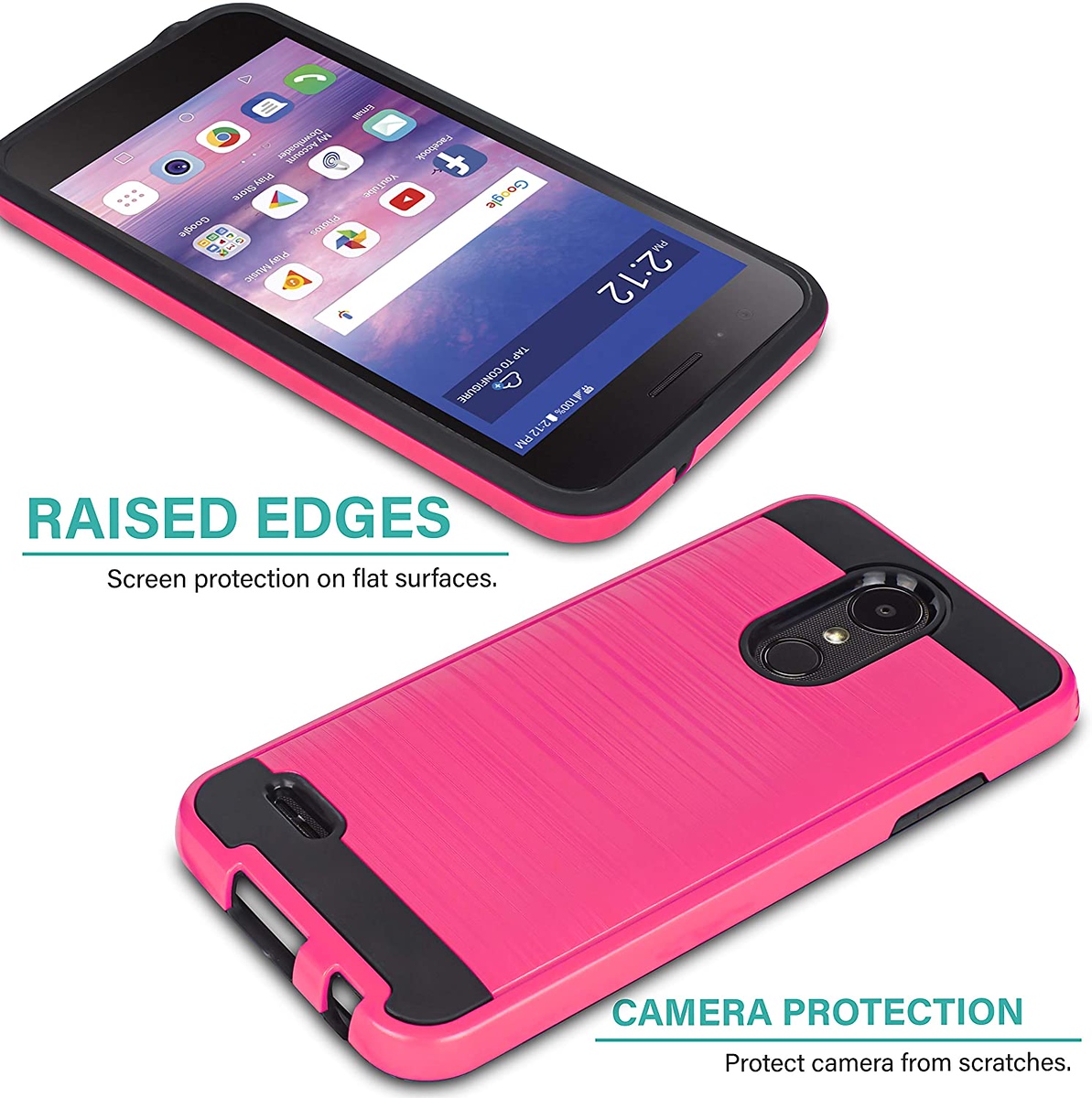 For Apple iPhone 13 /Pro /Mini Rugged Brushed Texture Hybrid 2in1 TPU Case Cover - Picture 46 of 57