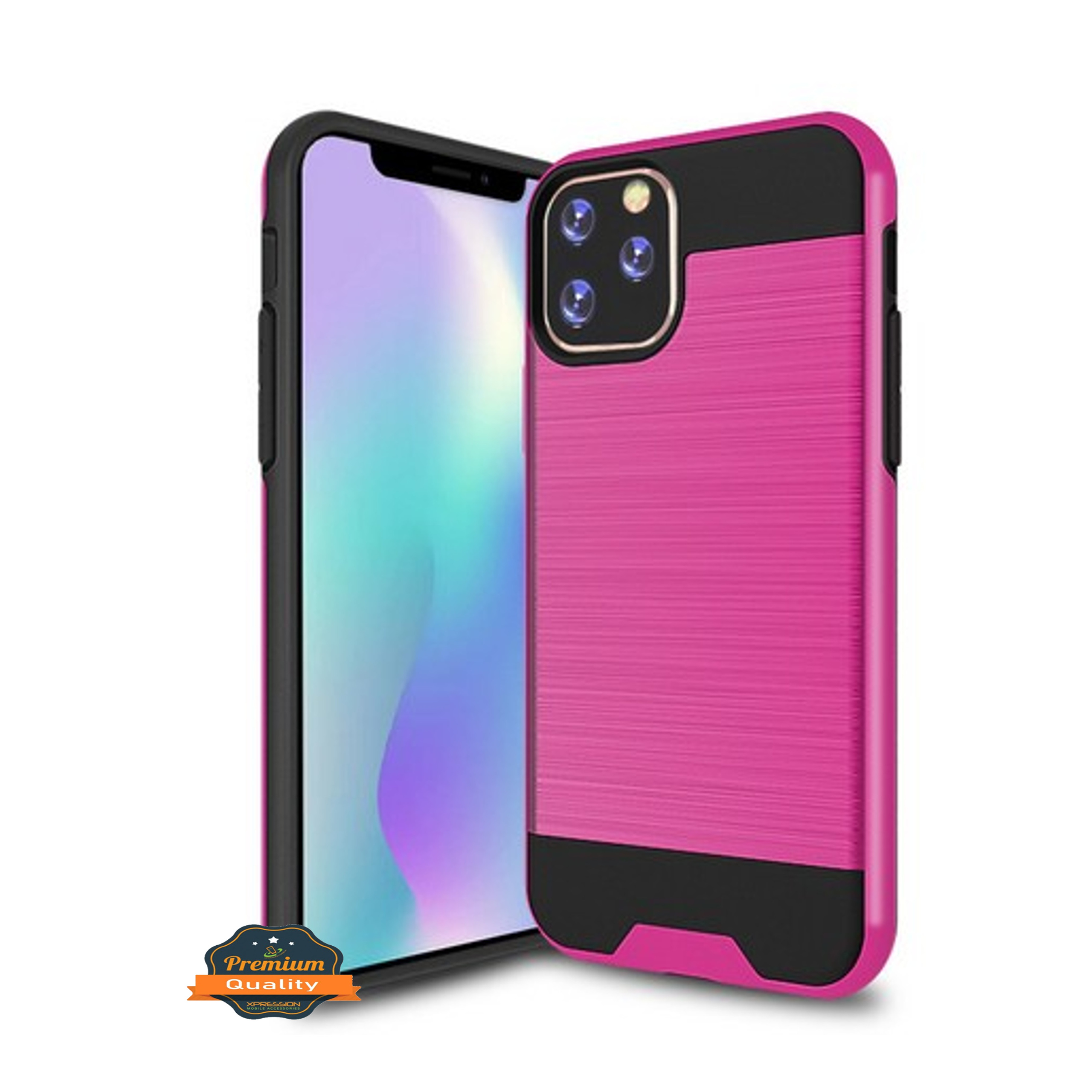 For Apple iPhone 13 /Pro /Mini Rugged Brushed Texture Hybrid 2in1 TPU Case Cover - Picture 44 of 57