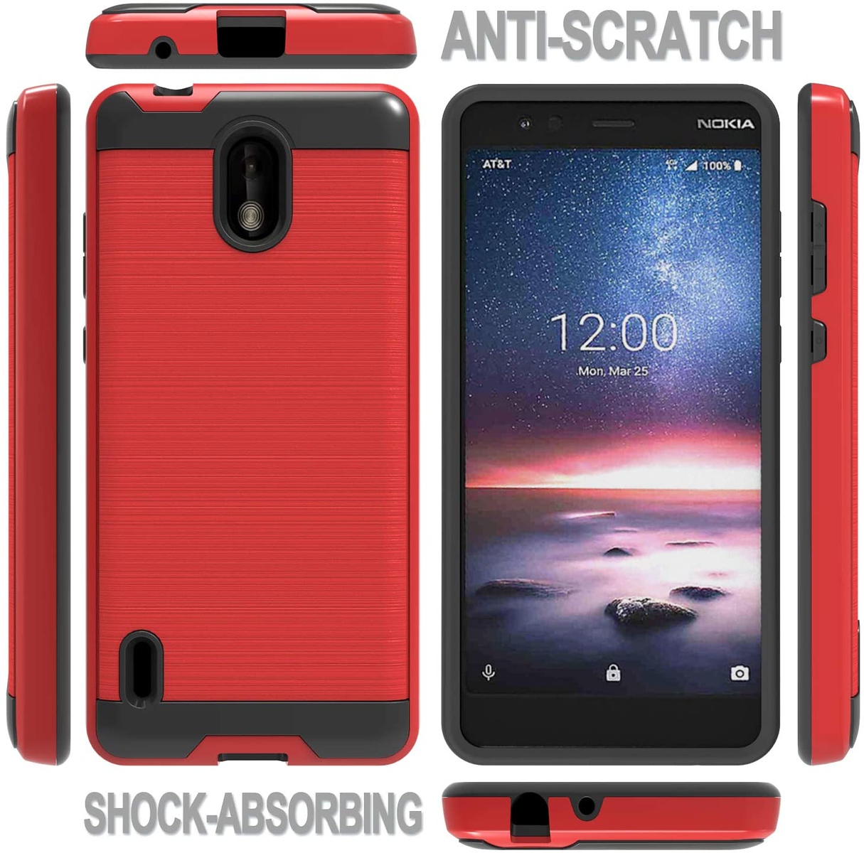 For Apple iPhone 13 /Pro /Mini Rugged Brushed Texture Hybrid 2in1 TPU Case Cover - Picture 30 of 57