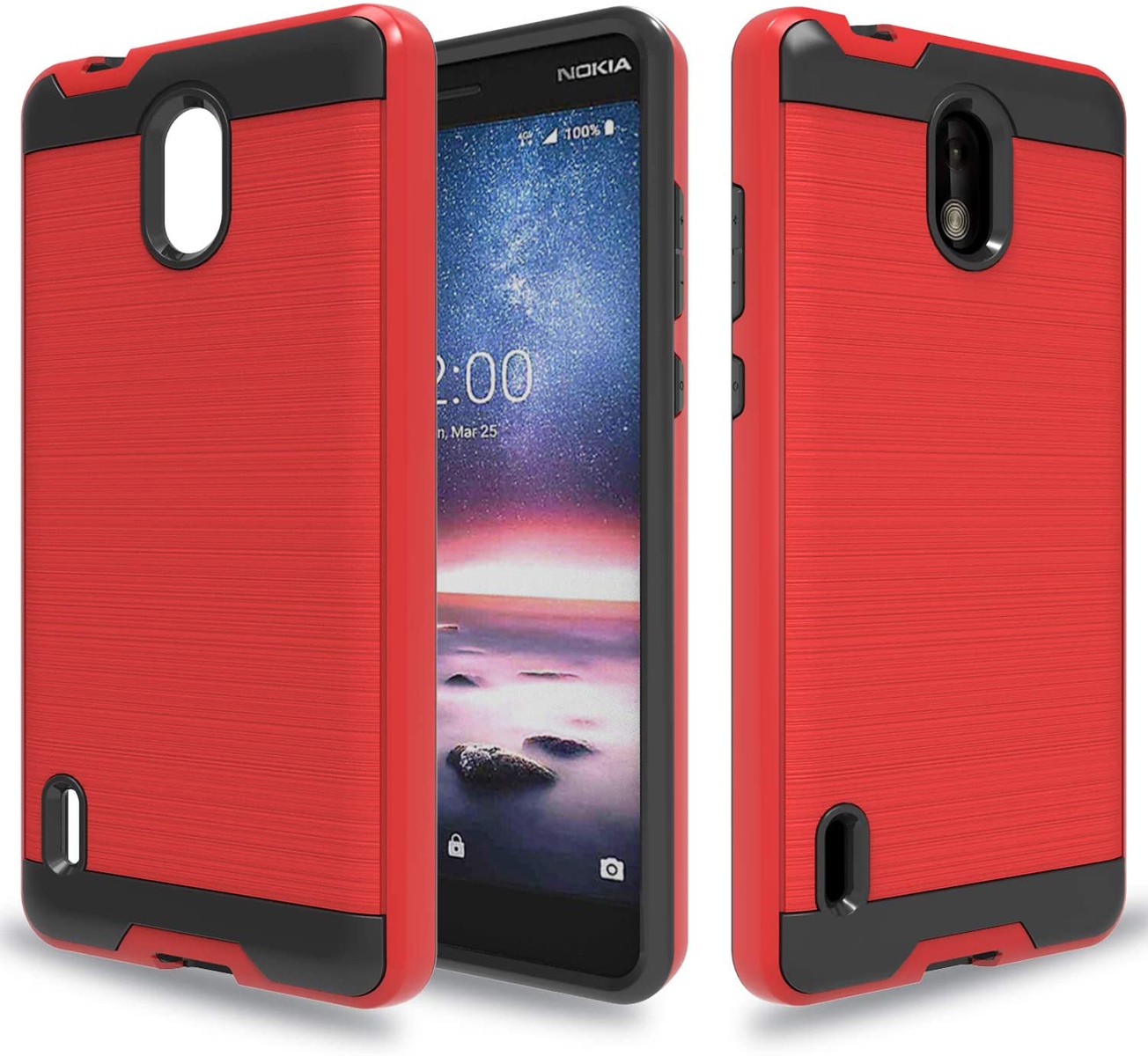 For Apple iPhone 13 /Pro /Mini Rugged Brushed Texture Hybrid 2in1 TPU Case Cover - Picture 31 of 57