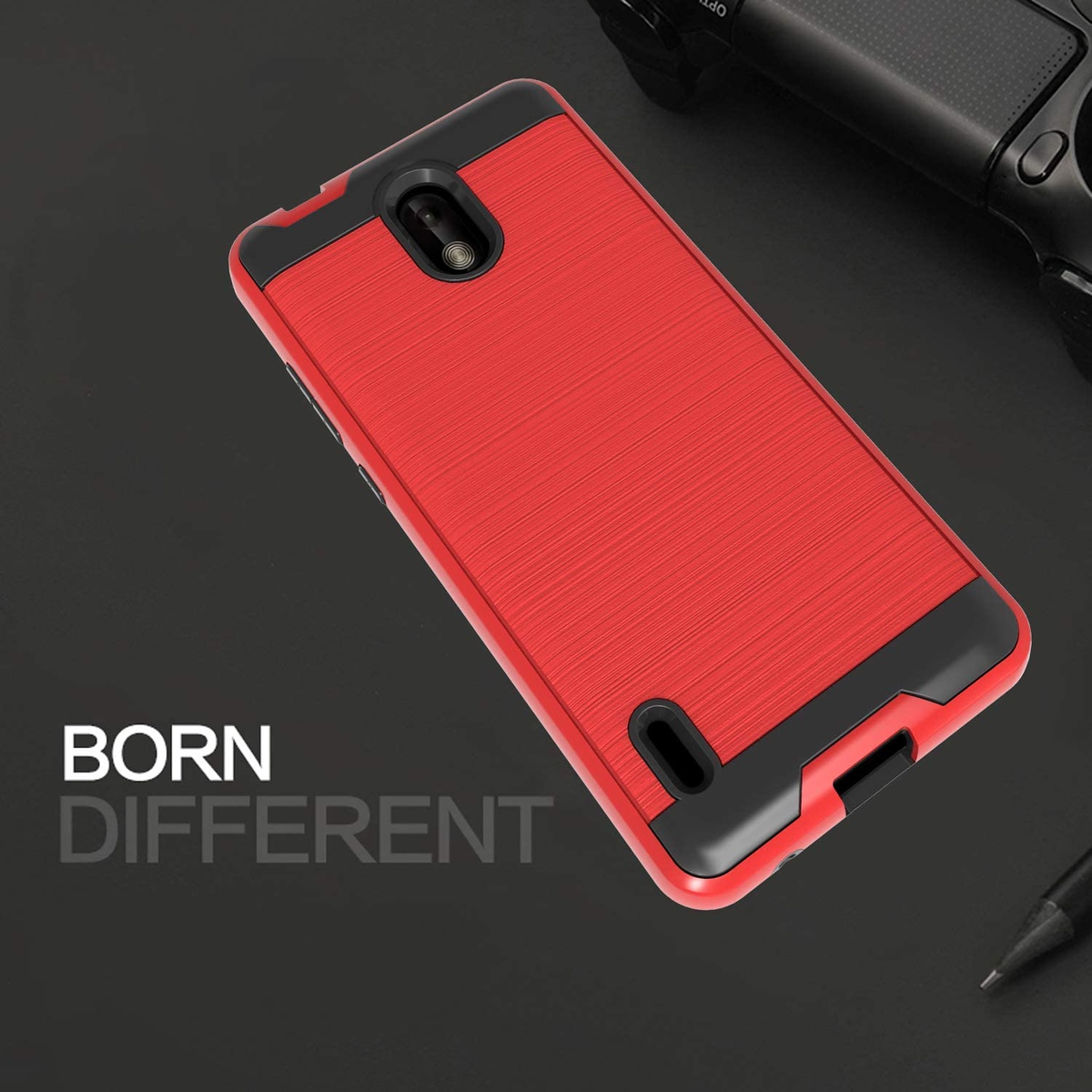 For Apple iPhone 13 /Pro /Mini Rugged Brushed Texture Hybrid 2in1 TPU Case Cover - Picture 33 of 57