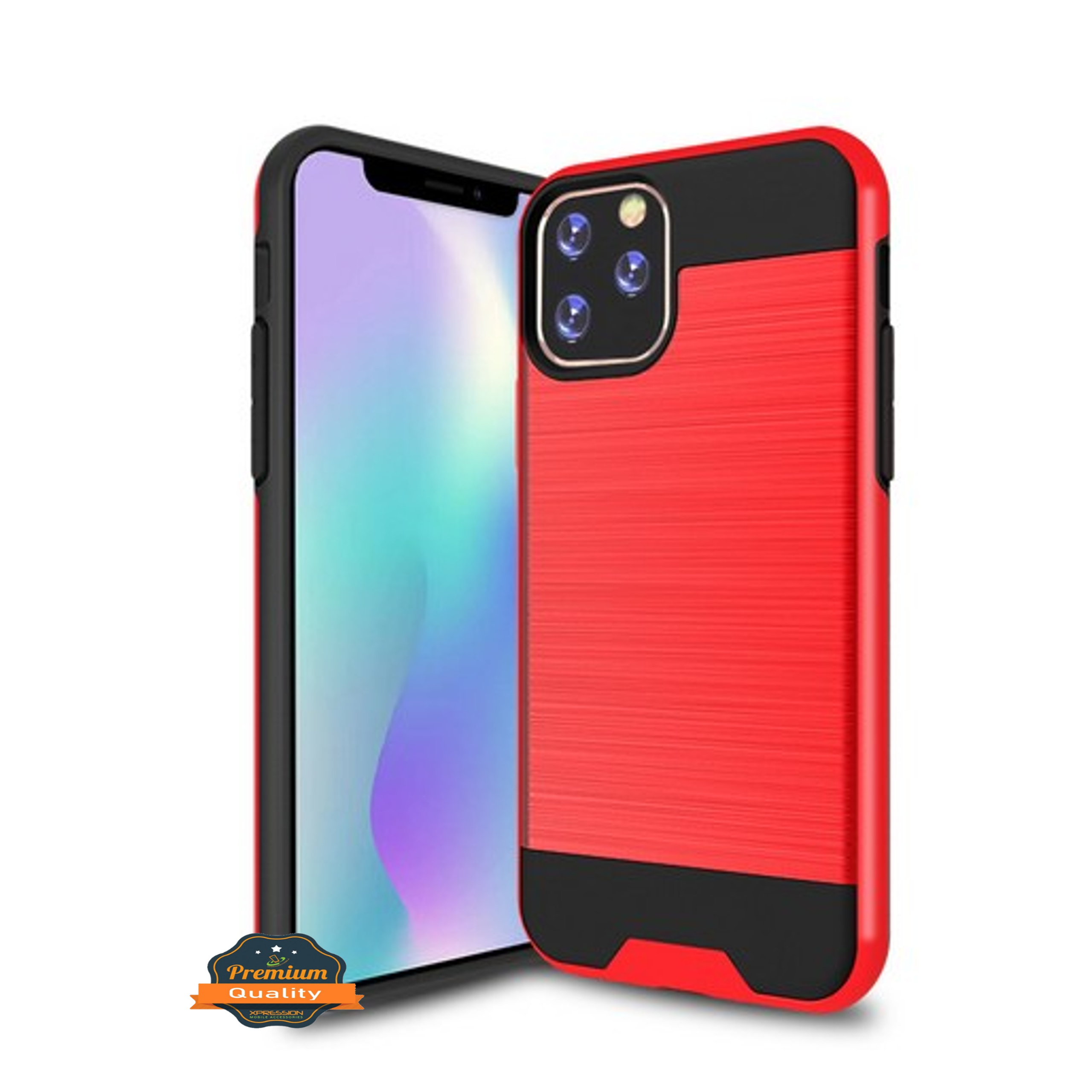 For Apple iPhone 13 /Pro /Mini Rugged Brushed Texture Hybrid 2in1 TPU Case Cover - Picture 28 of 57