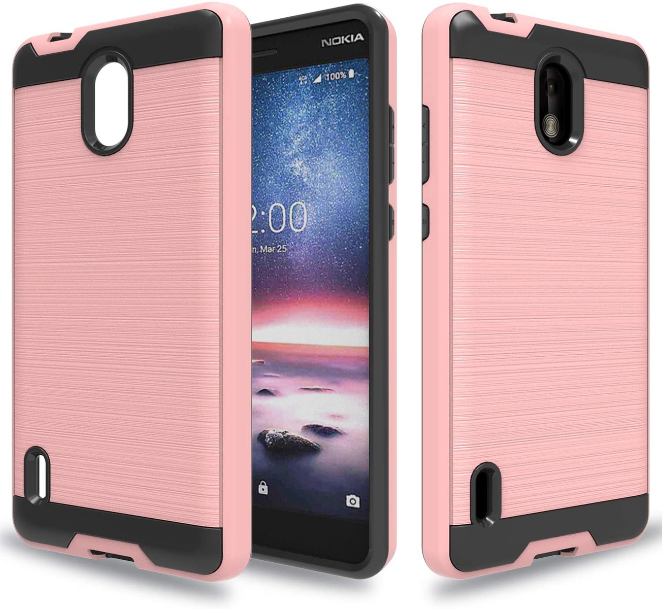For Apple iPhone 13 /Pro /Mini Rugged Brushed Texture Hybrid 2in1 TPU Case Cover - Picture 53 of 57