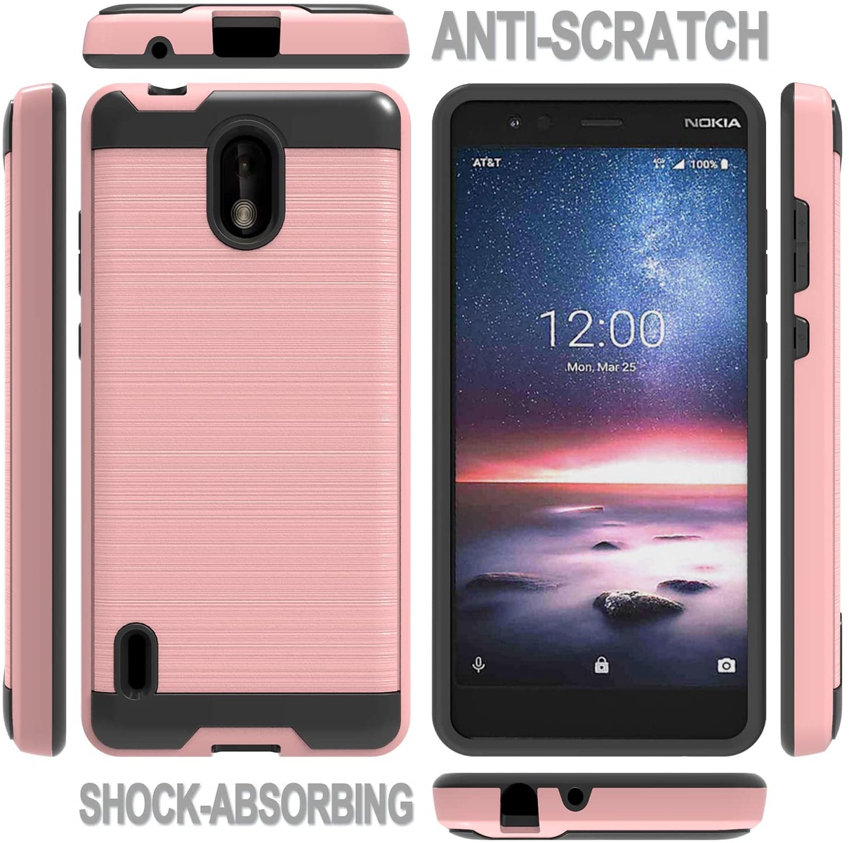 For Apple iPhone 13 /Pro /Mini Rugged Brushed Texture Hybrid 2in1 TPU Case Cover - Picture 55 of 57