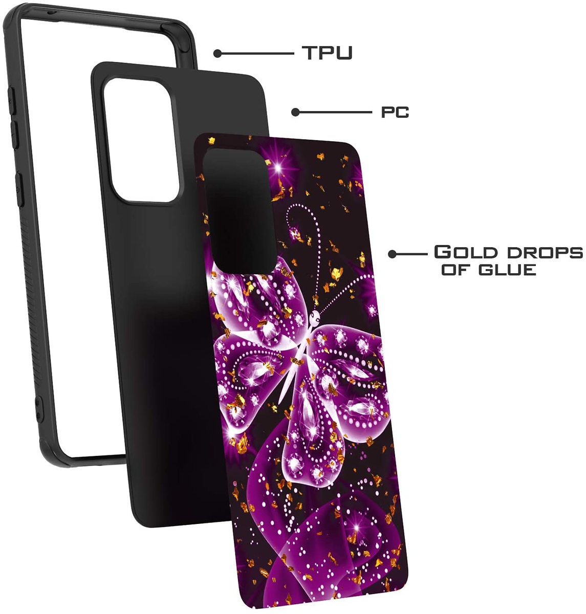 For Apple iPhone 13 /Pro /Mini Designed Glitter Bling Hybrid Rubber Case Cover - Picture 24 of 49