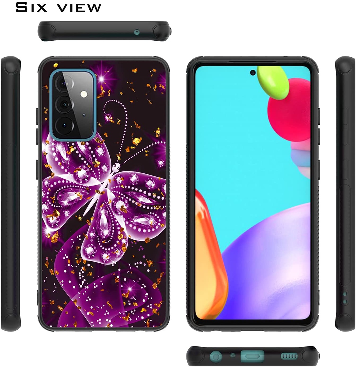 For Apple iPhone 13 /Pro /Mini Designed Glitter Bling Hybrid Rubber Case Cover - Picture 33 of 49