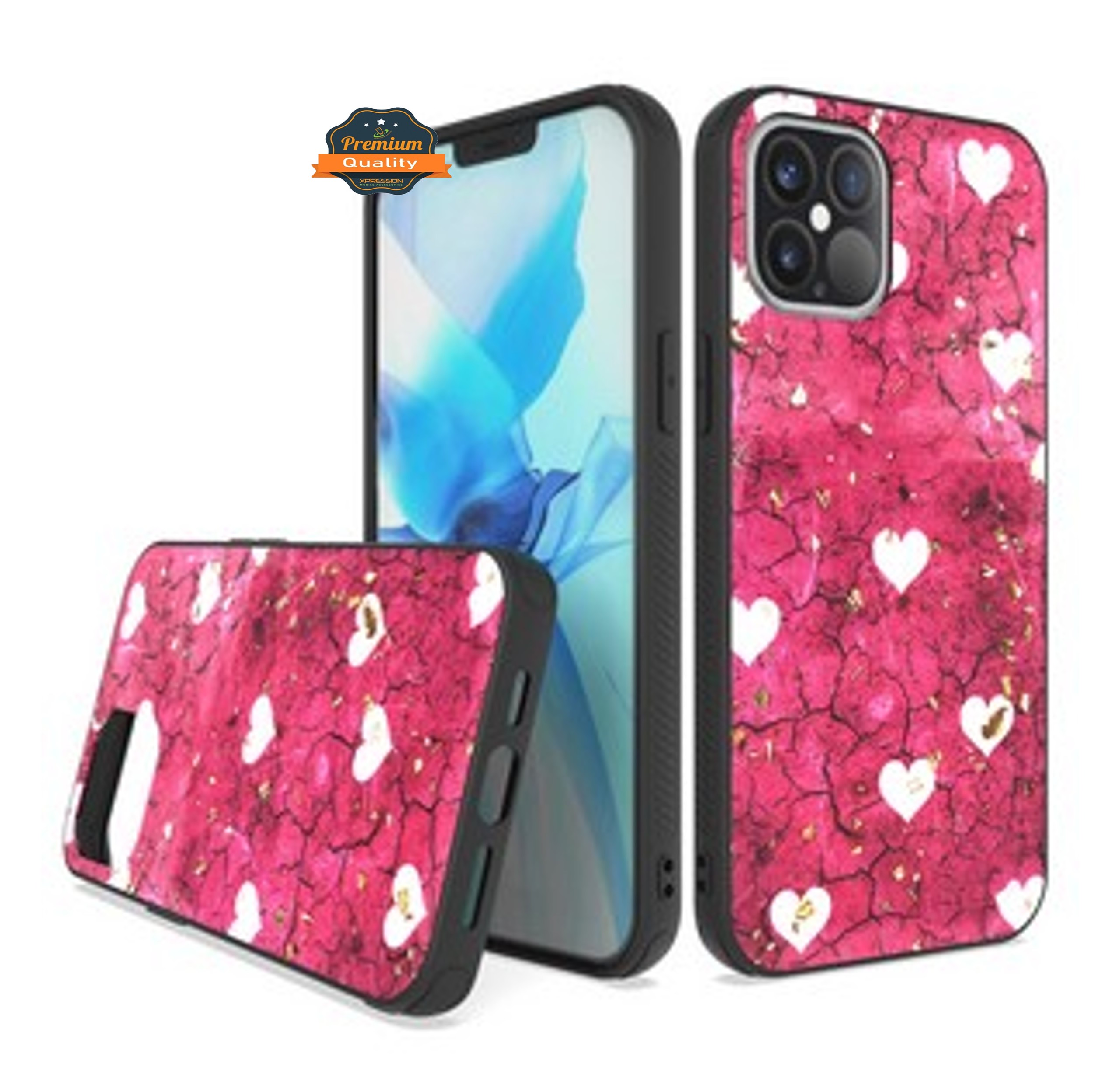 For Apple iPhone 13 /Pro /Mini Designed Glitter Bling Hybrid Rubber Case Cover - Picture 34 of 49