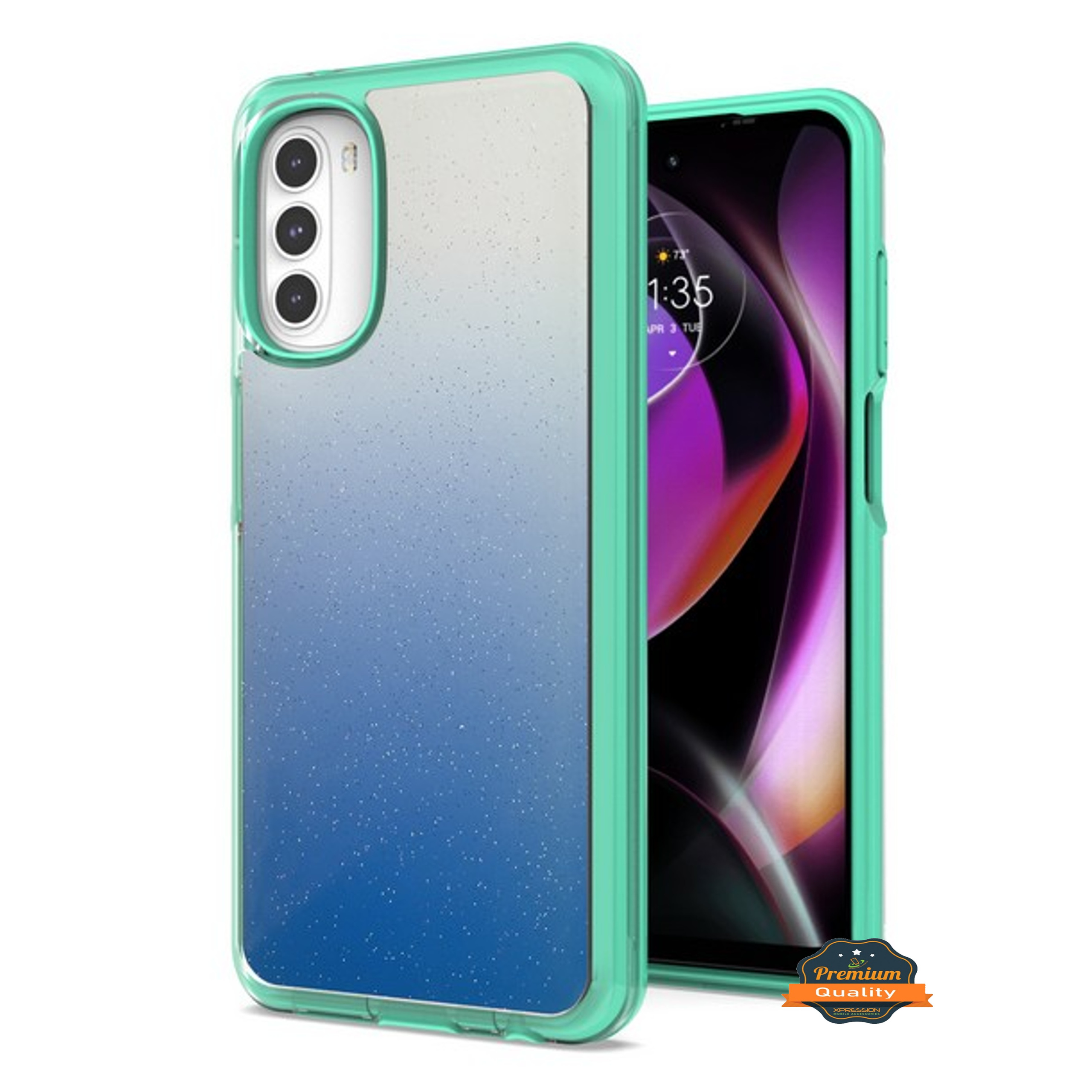 For Apple iPhone 14 /Plus Pro Max Gradient Glitter Hybrid TPU Hard PC Case Cover - Picture 28 of 49