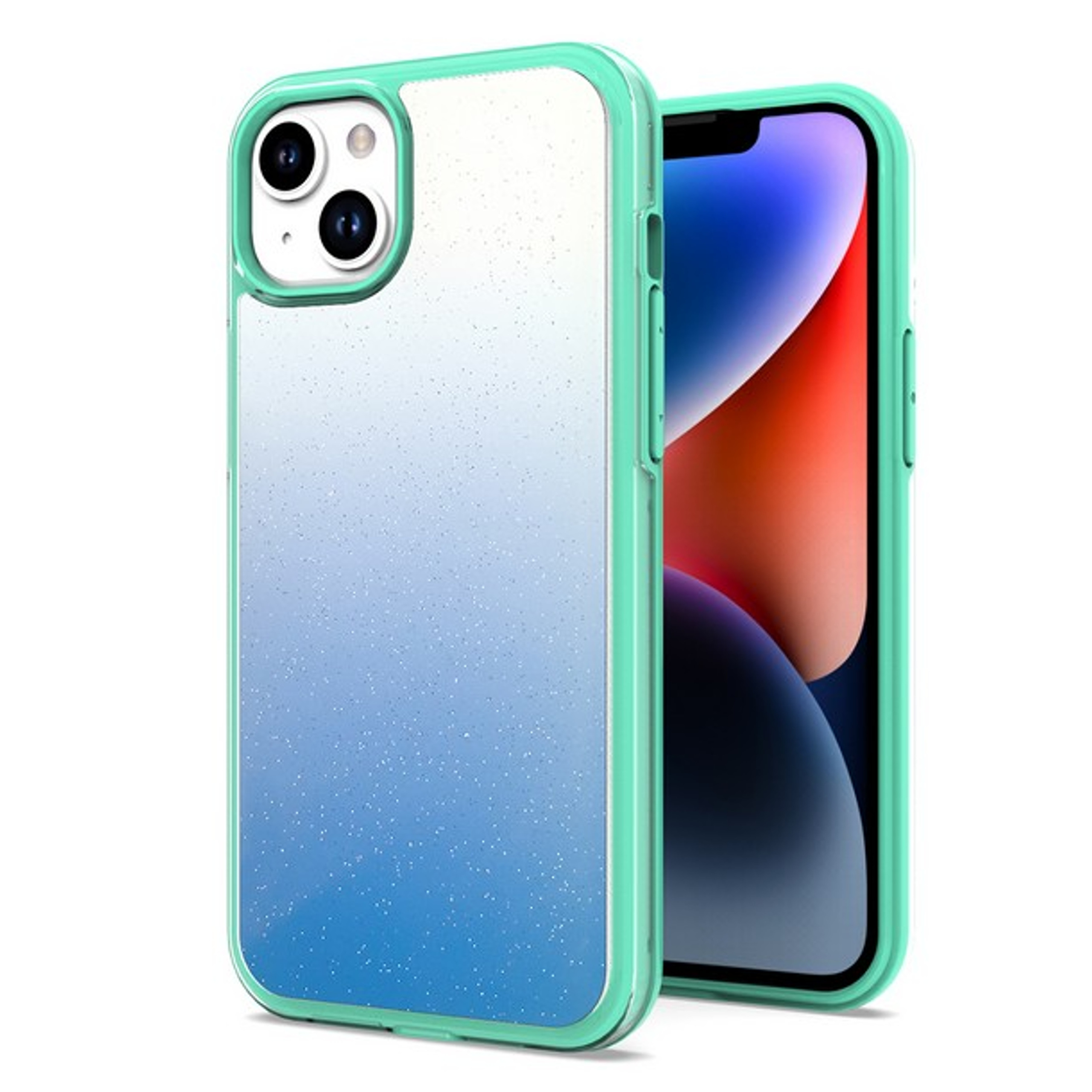 For Apple iPhone 14 /Plus Pro Max Gradient Glitter Hybrid TPU Hard PC Case Cover - Picture 27 of 49