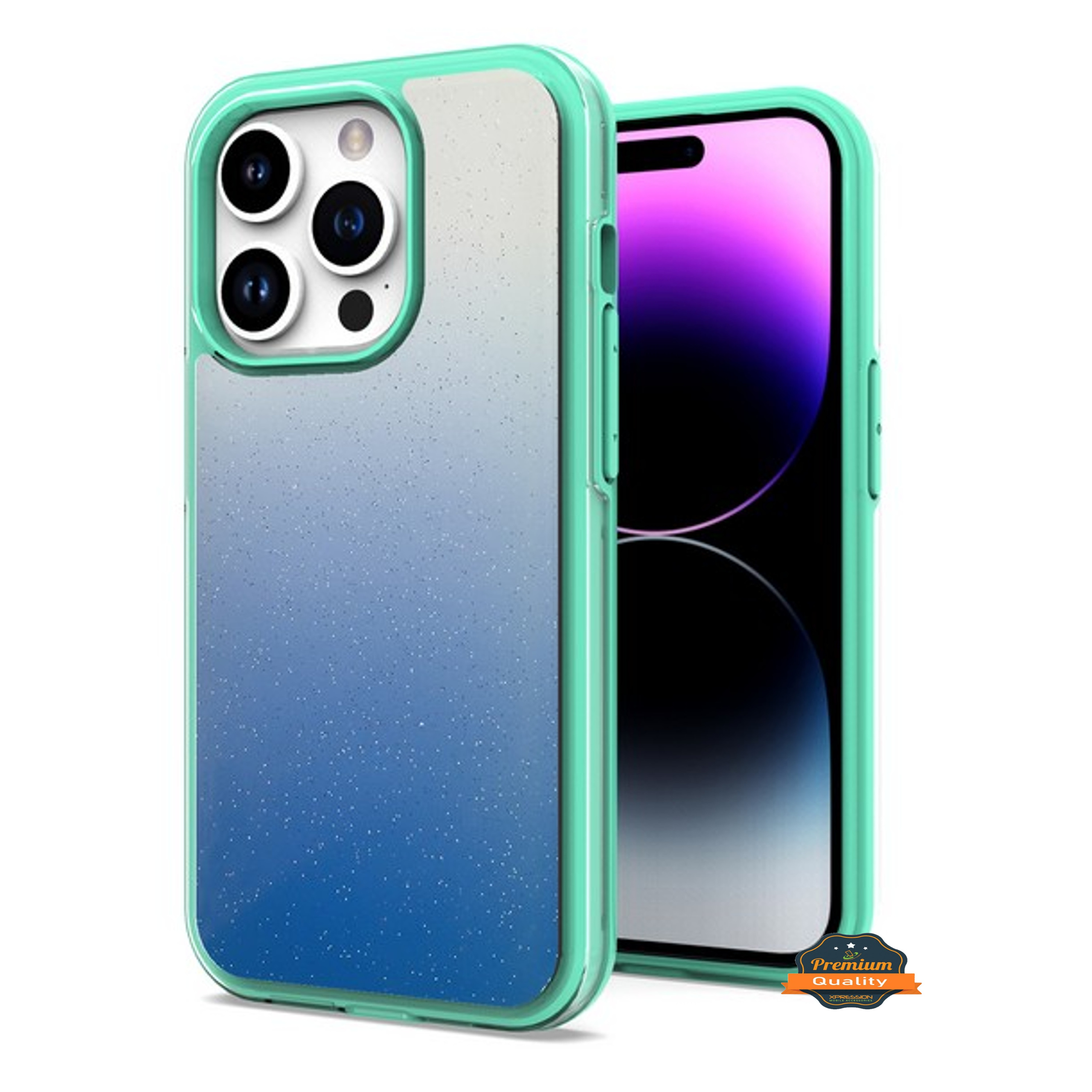 For Apple iPhone 14 /Plus Pro Max Gradient Glitter Hybrid TPU Hard PC Case Cover - Picture 26 of 49