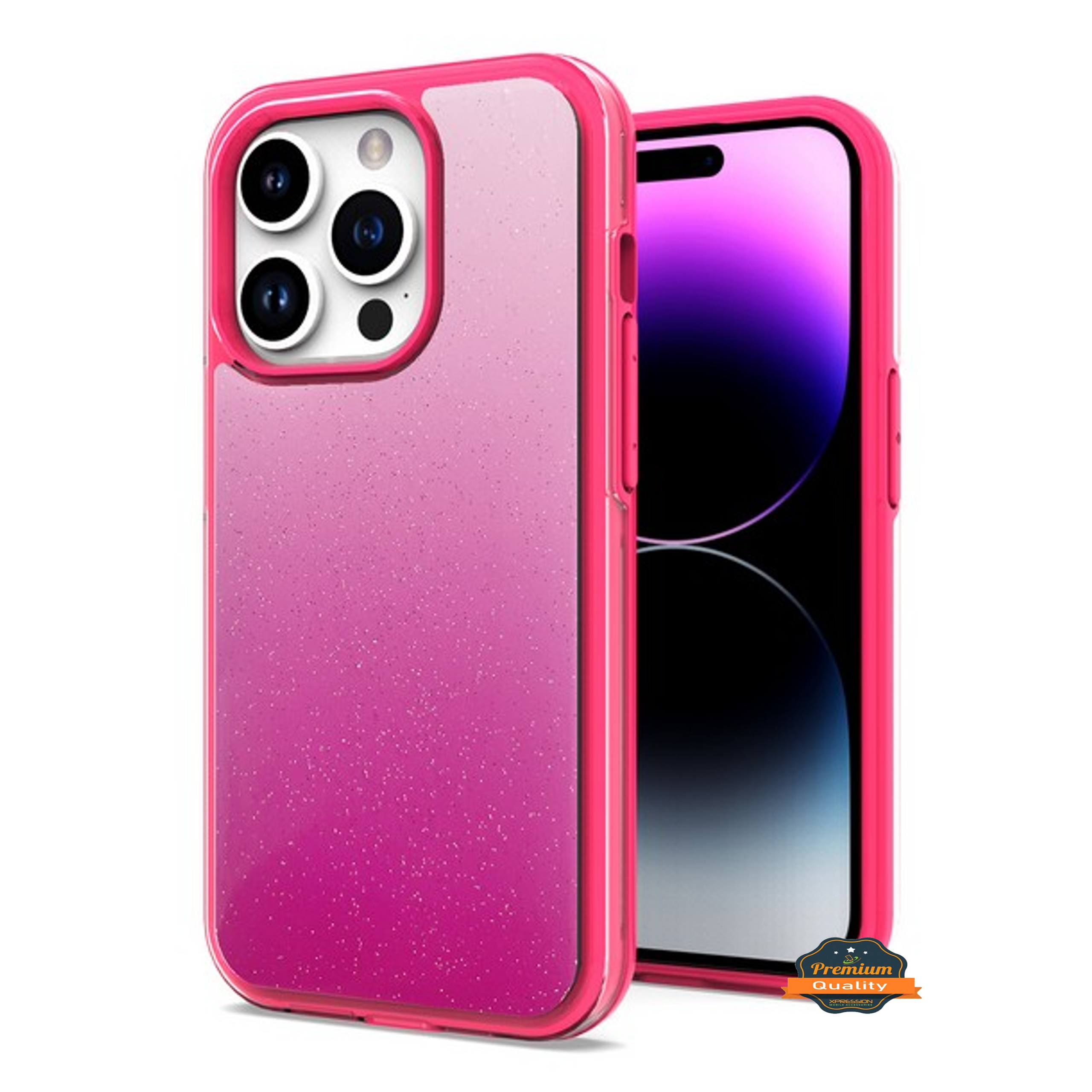 For Apple iPhone 14 /Plus Pro Max Gradient Glitter Hybrid TPU Hard PC Case Cover - Picture 42 of 49