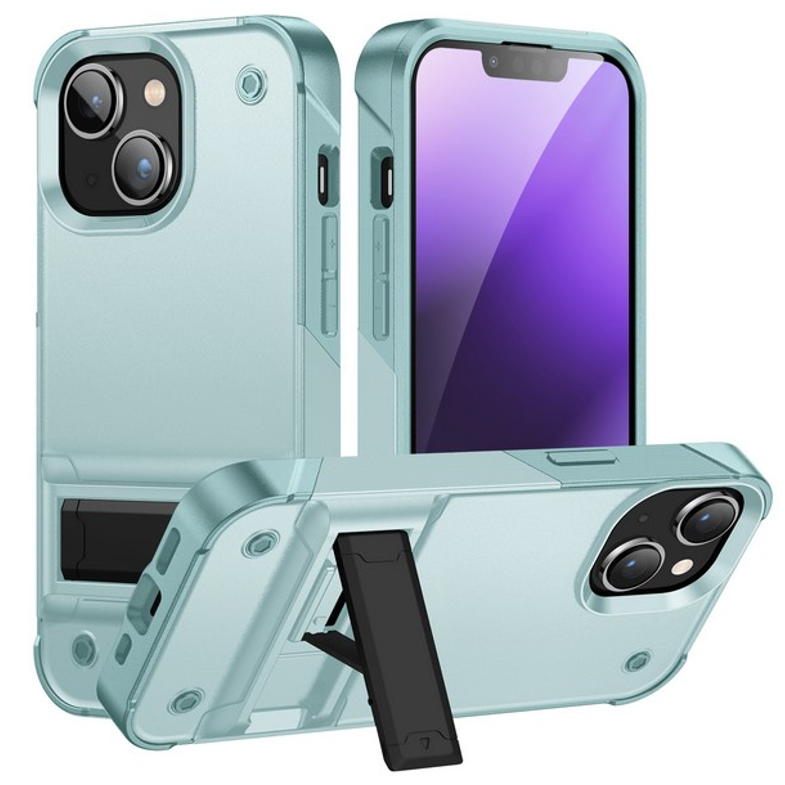 For Apple iPhone 14 /Plus Pro Max Heavy Duty Kickstand Hybrid Armor Case Cover - Picture 27 of 43