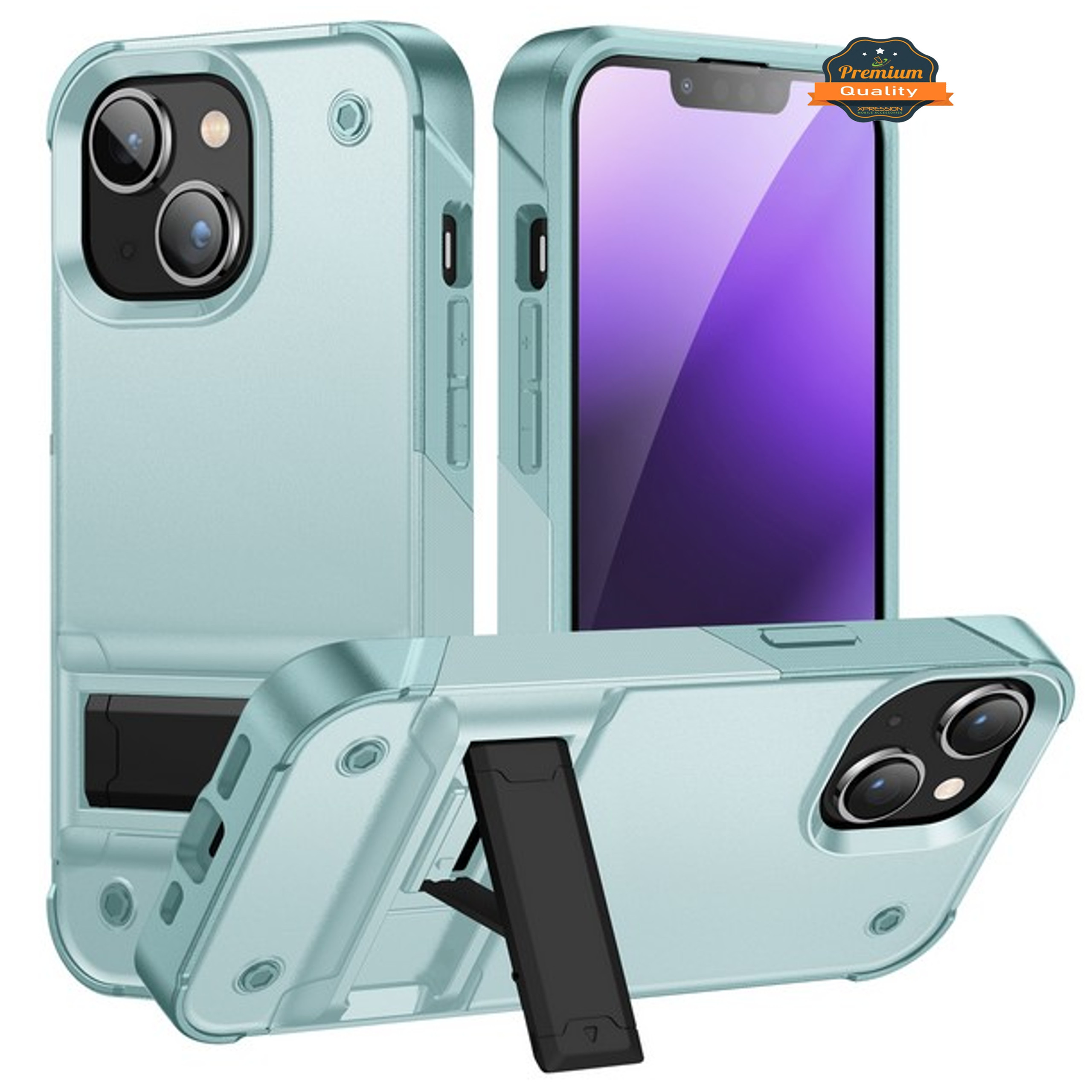 For Apple iPhone 14 /Plus Pro Max Heavy Duty Kickstand Hybrid Armor Case Cover - Picture 26 of 43