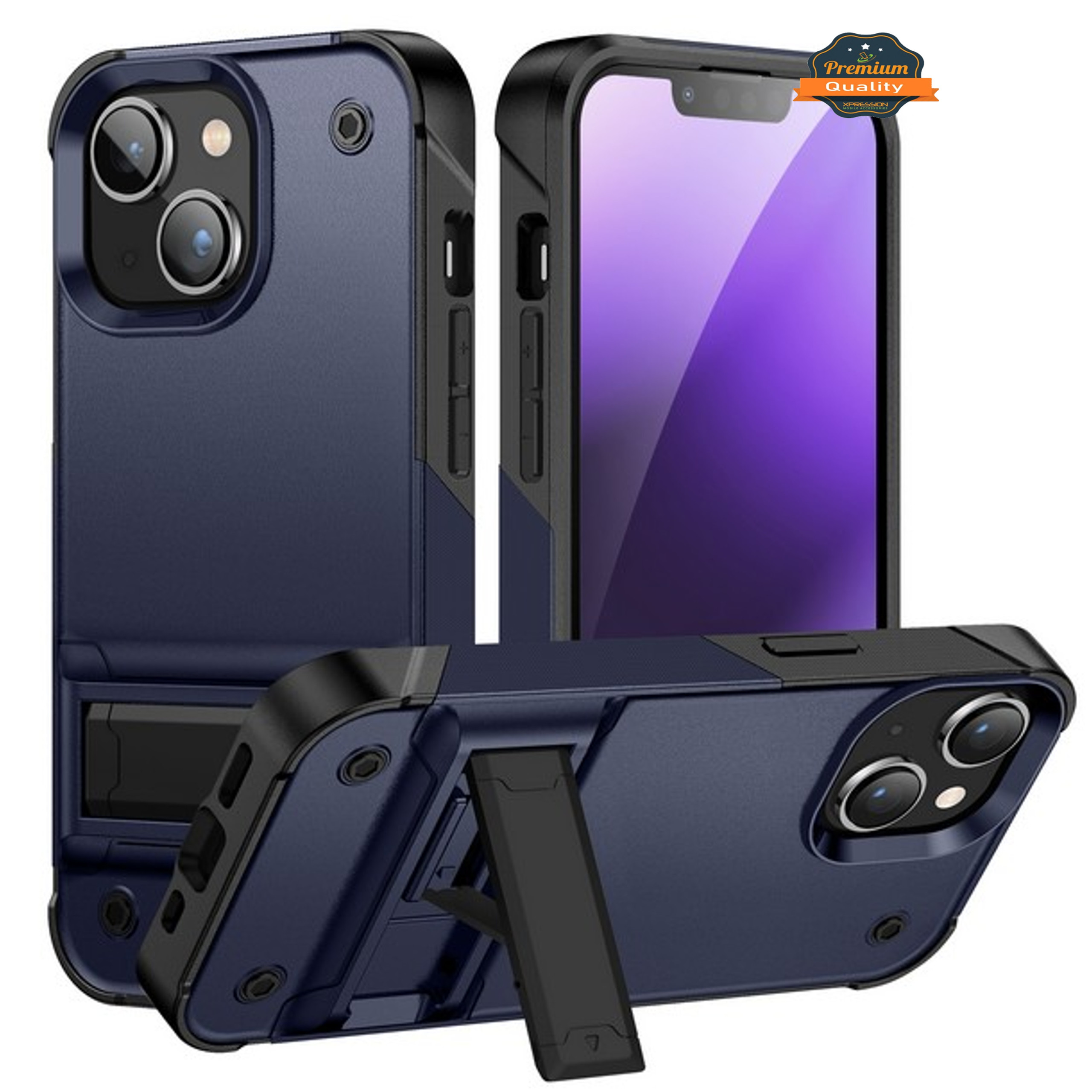 For Apple iPhone 14 /Plus Pro Max Heavy Duty Kickstand Hybrid Armor Case Cover - Picture 20 of 43