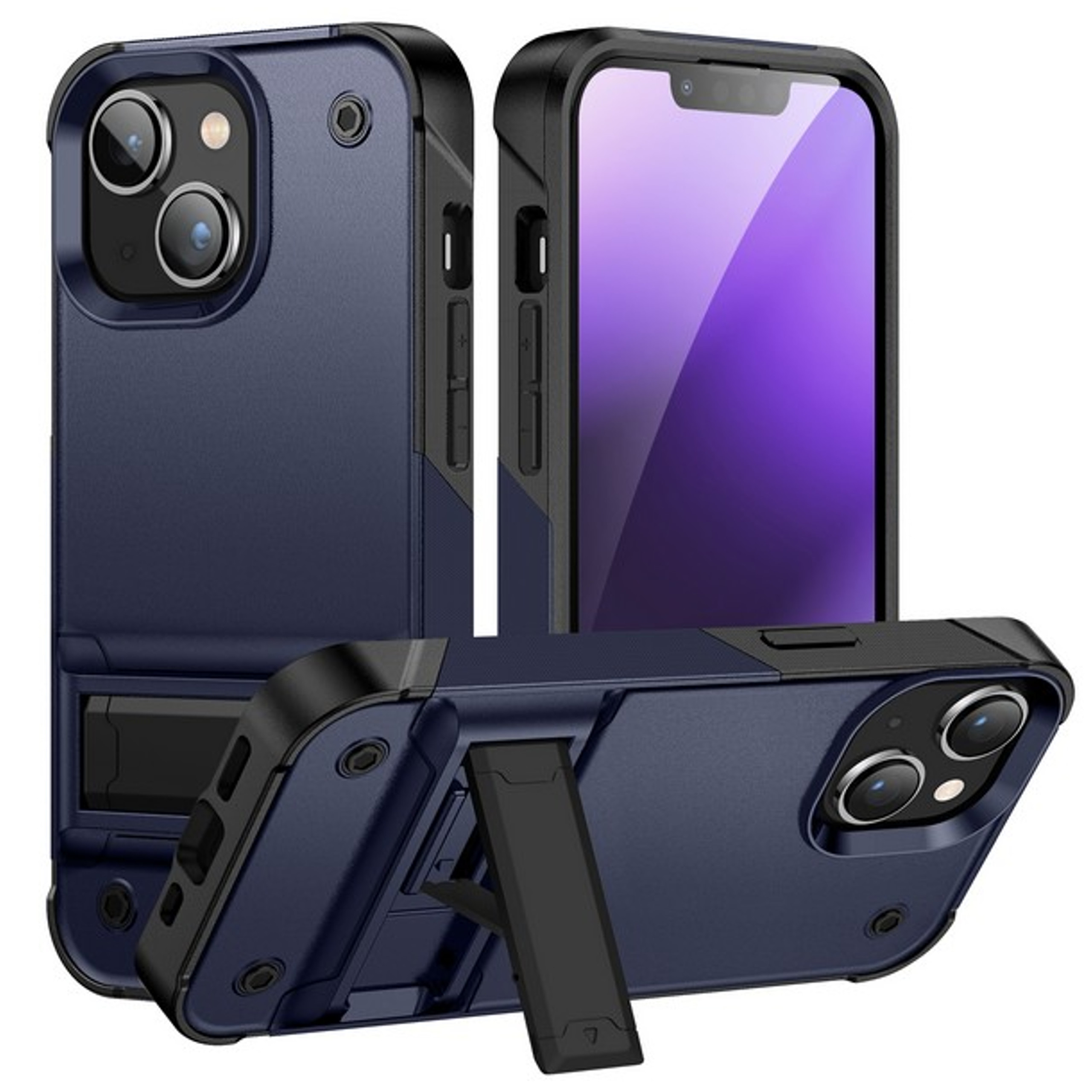 For Apple iPhone 14 /Plus Pro Max Heavy Duty Kickstand Hybrid Armor Case Cover - Picture 21 of 43