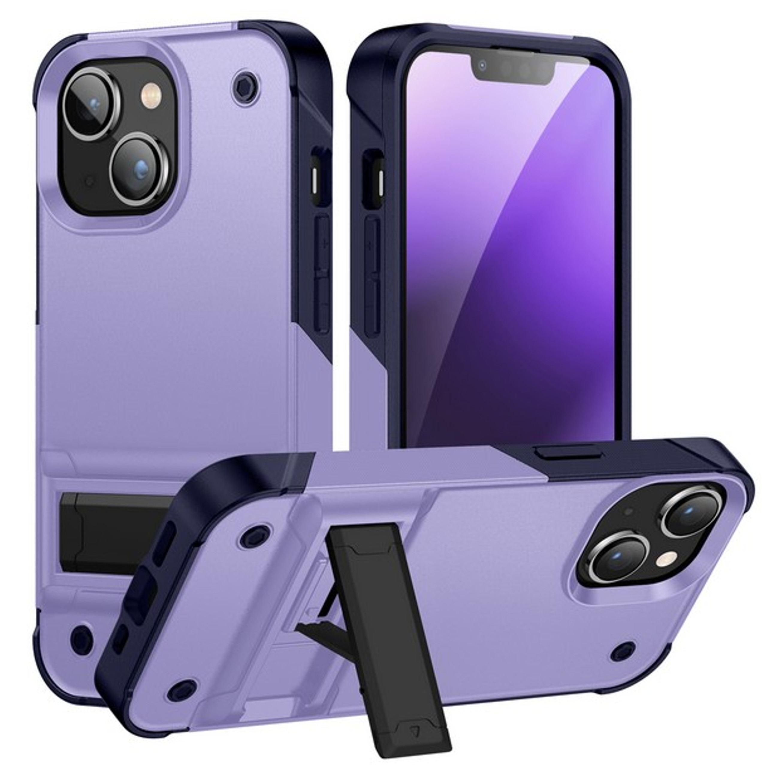 For Apple iPhone 14 /Plus Pro Max Heavy Duty Kickstand Hybrid Armor Case Cover - Picture 39 of 43