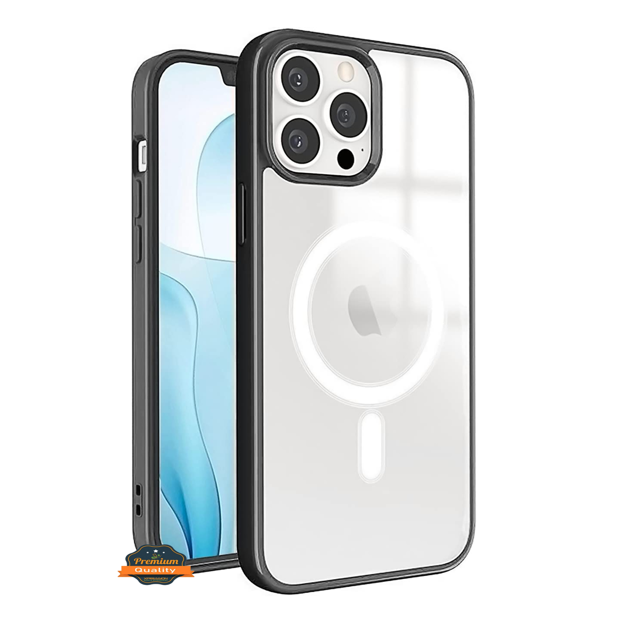 For Apple iPhone 15 Pro Max Hybrid TPU Bumper with Magsafe