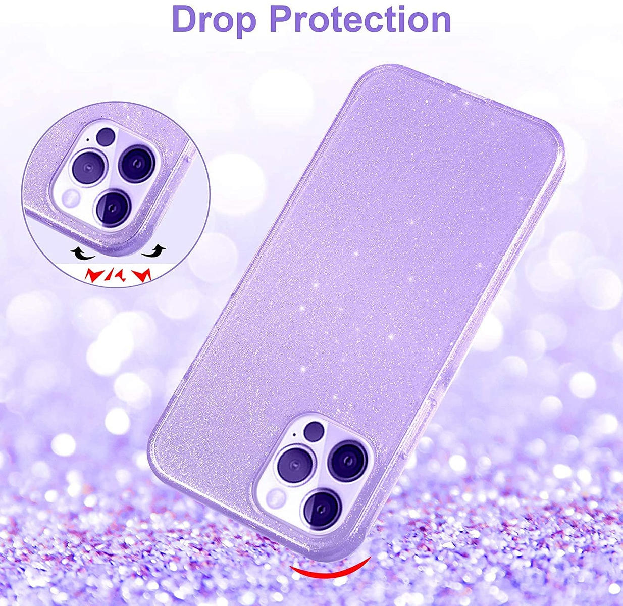 For T-Mobile Revvl 6 Pro 5G /6 5G Glitter Sparkle Hybrid RubberTPU Case Cover - Picture 29 of 49