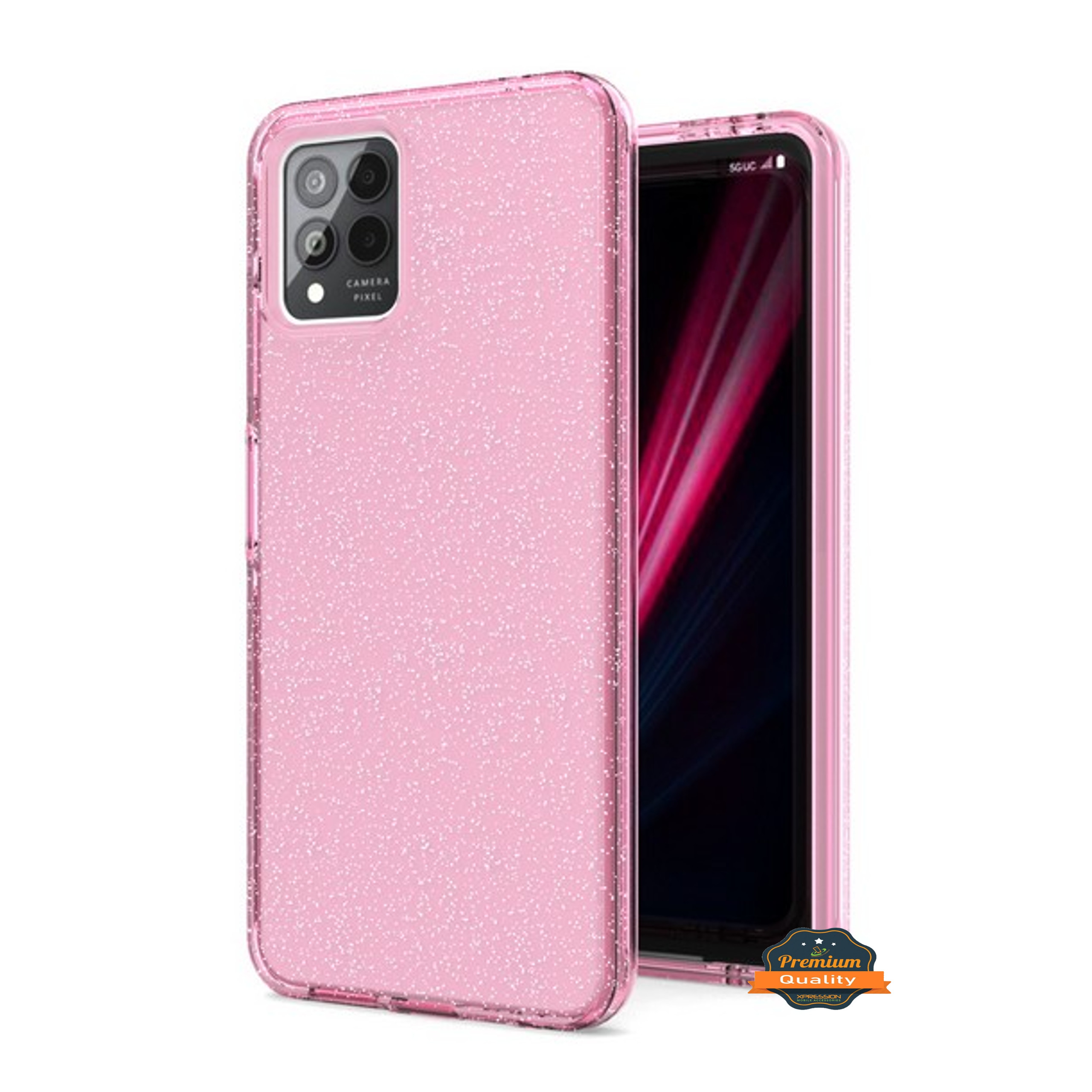 For T-Mobile Revvl 6 Pro 5G /6 5G Glitter Sparkle Hybrid RubberTPU Case Cover - Picture 34 of 49