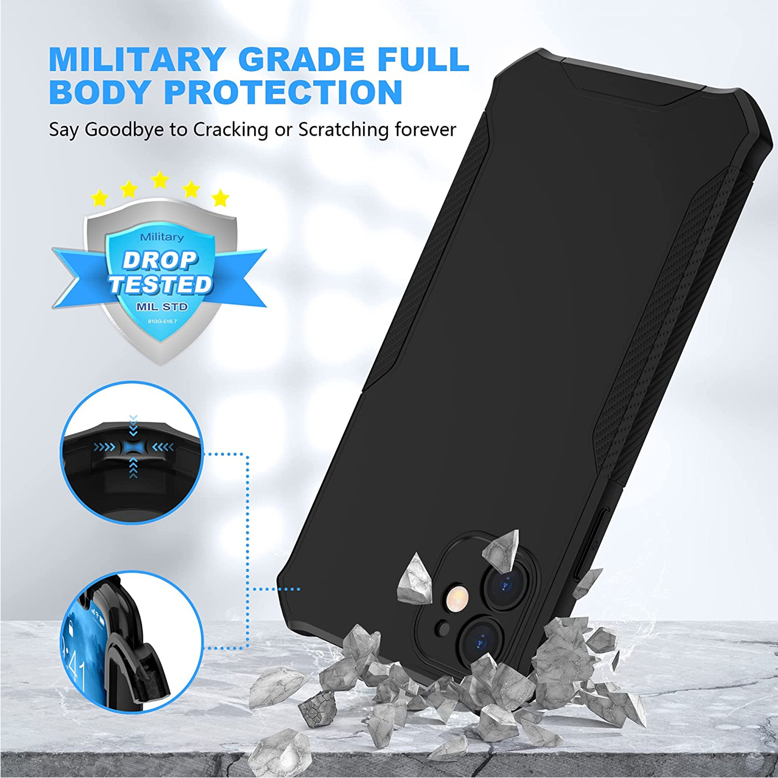Für T-Mobile Revvl 6 Pro /6 5G Hybrid 2in1 Front Rahmen Cover Stoßfest TPU Case - Bild 96 von 96