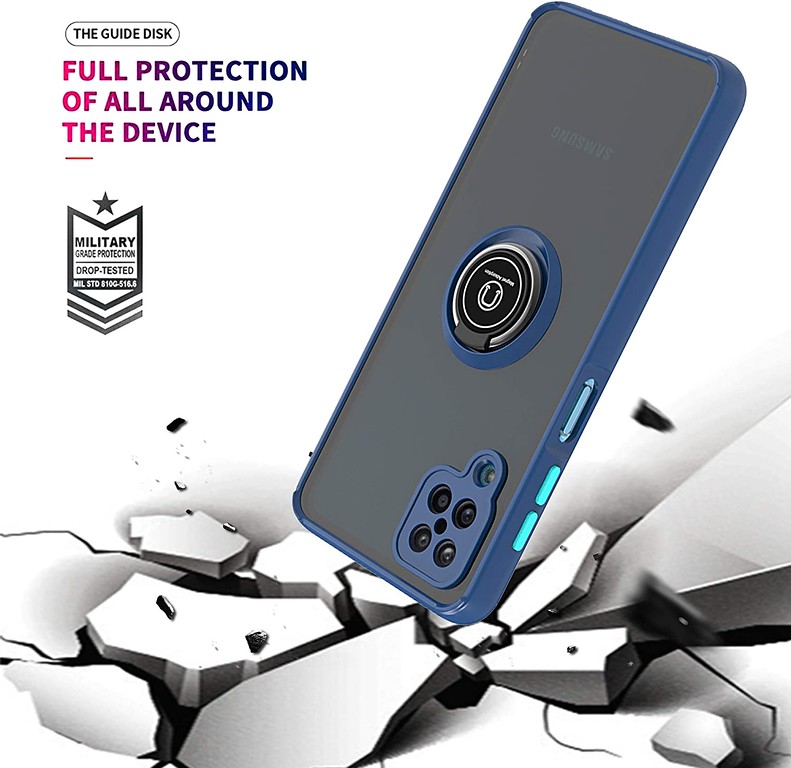 For T-Mobile Revvl 6 Pro 5G /Revvl 6 5G Matte Hybrid Case with Ring Stand Cover - Picture 25 of 45