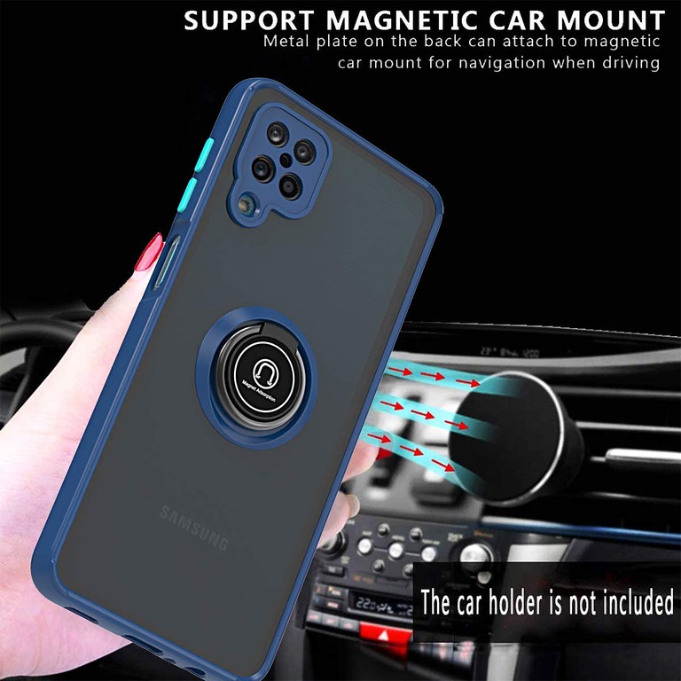 For T-Mobile Revvl 6 Pro 5G /Revvl 6 5G Matte Hybrid Case with Ring Stand Cover - Picture 23 of 45