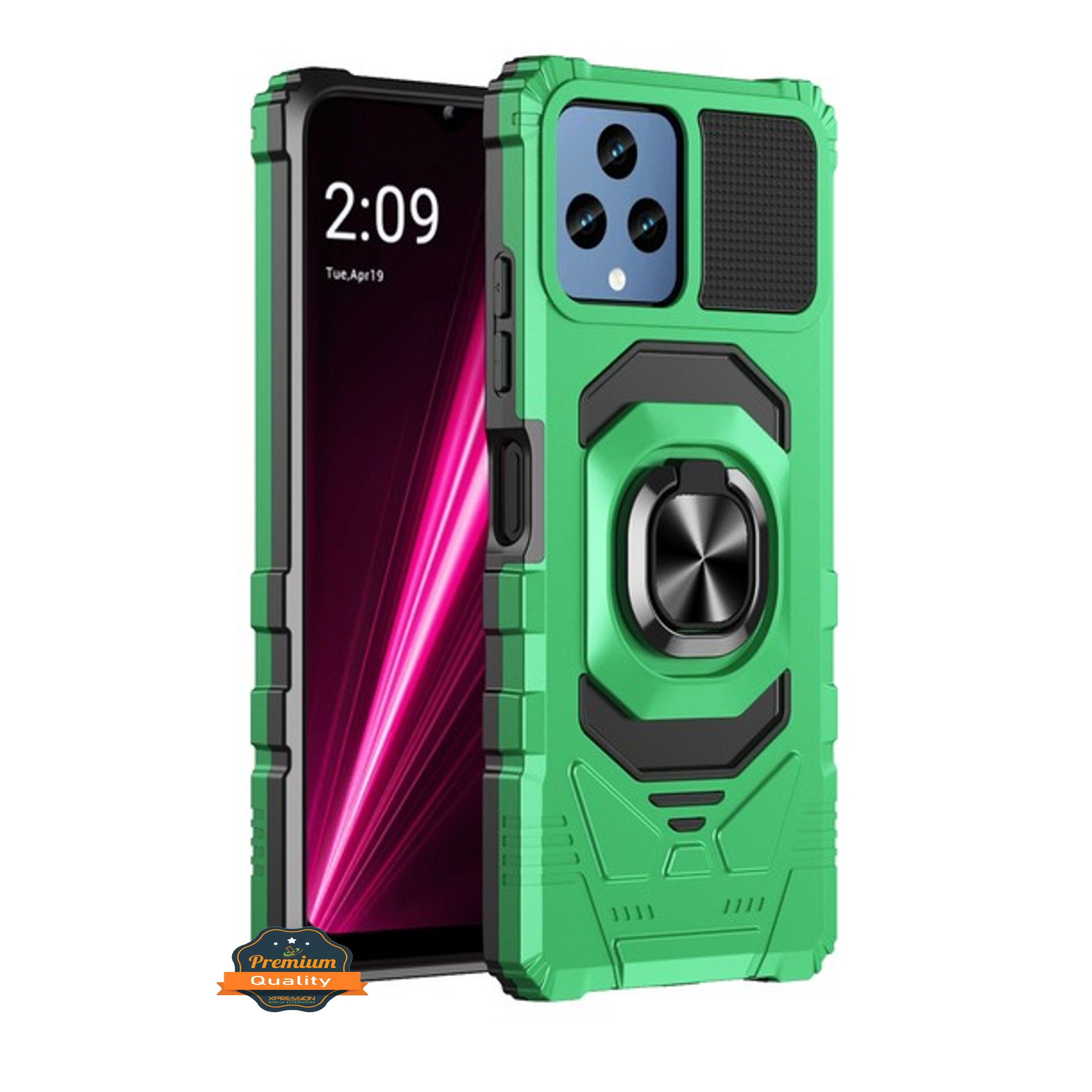 For T-Mobile Revvl 6 Pro 5G /6 5G Hybrid Car Mount 360° Ring Stand Case Cover - Picture 47 of 55