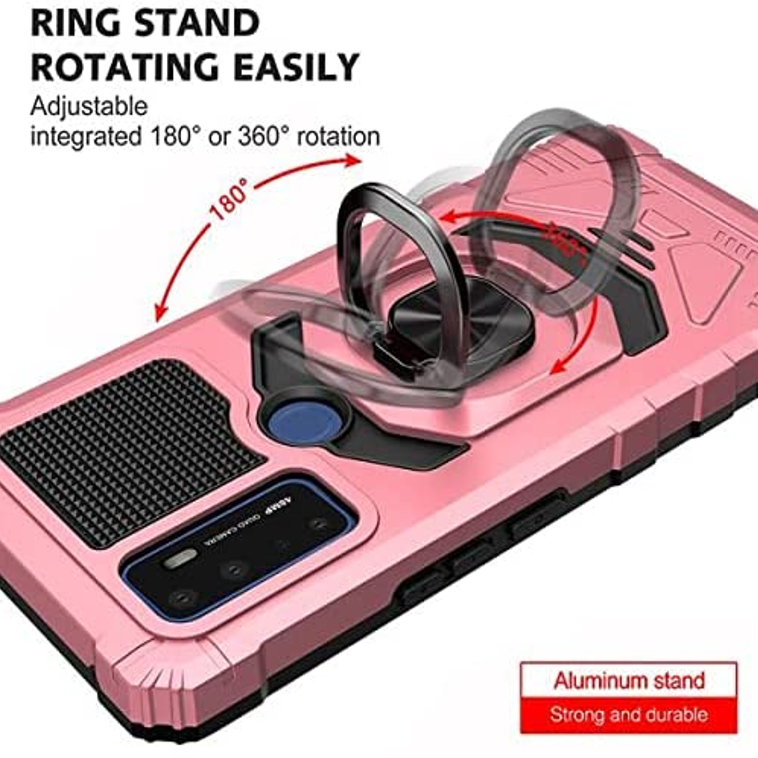 For T-Mobile Revvl 6 Pro 5G /6 5G Hybrid Car Mount 360° Ring Stand Case Cover - Picture 45 of 55