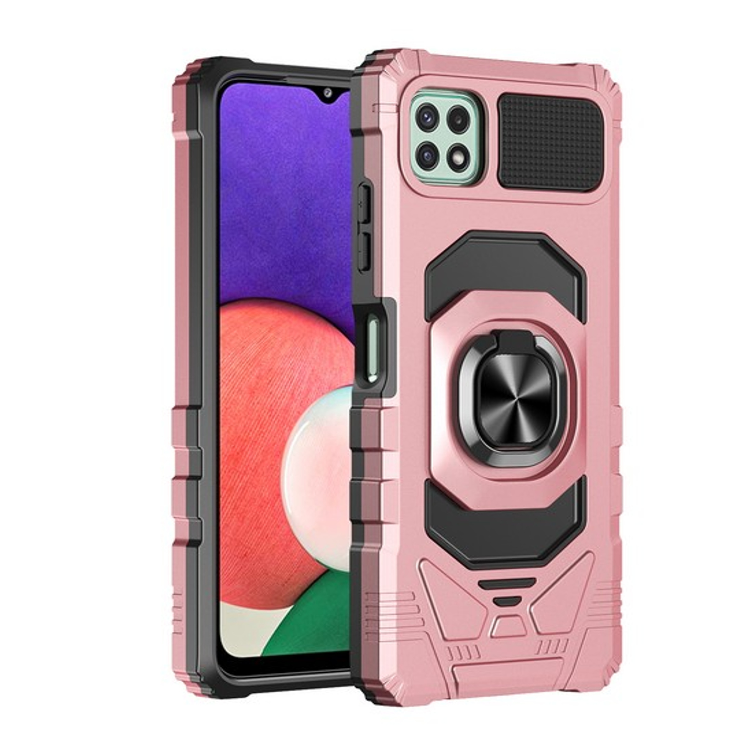 For T-Mobile Revvl 6 Pro 5G /6 5G Hybrid Car Mount 360° Ring Stand Case Cover - Picture 39 of 55