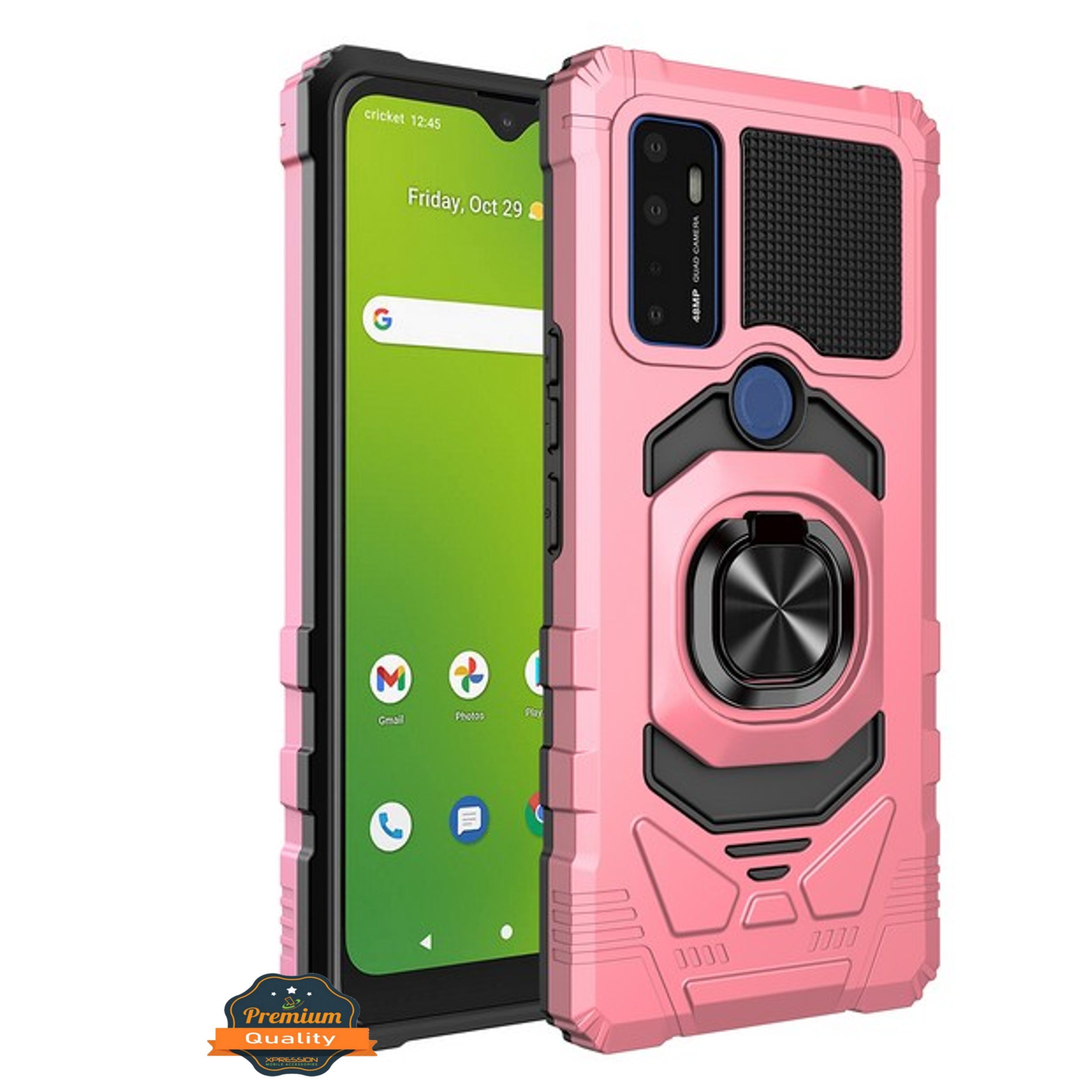 For T-Mobile Revvl 6 Pro 5G /6 5G Hybrid Car Mount 360° Ring Stand Case Cover - Picture 40 of 55