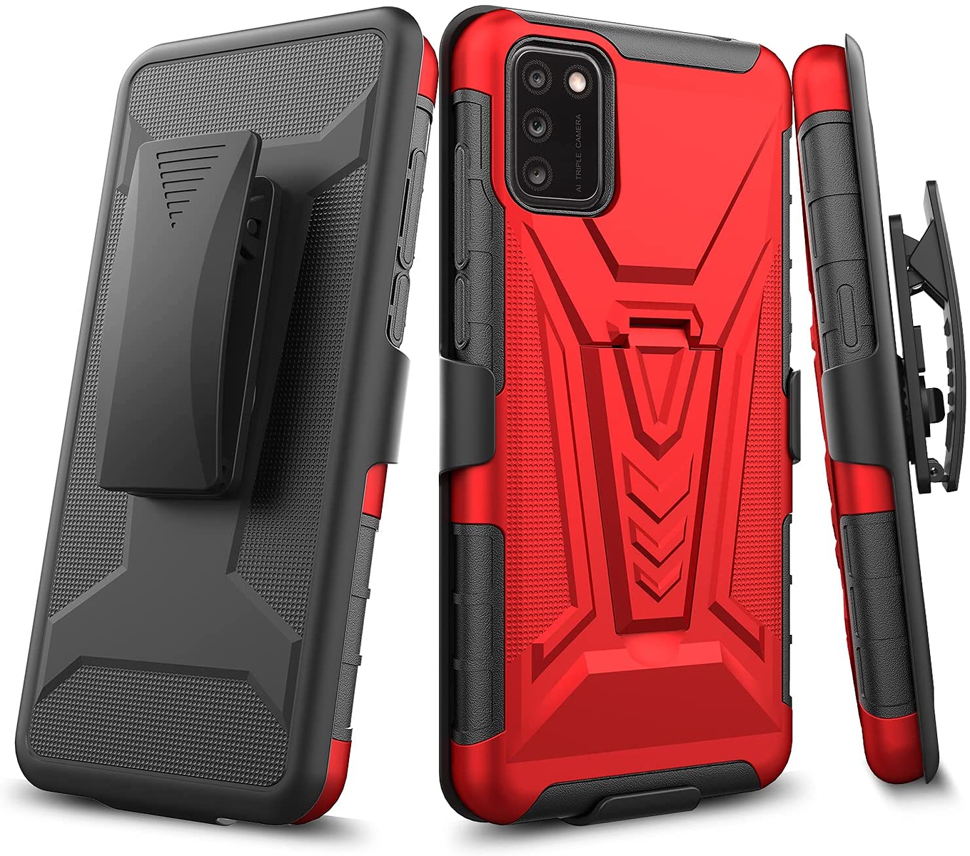Funda protectora con clip de cinturón giratorio 3 en 1 para TCL A3X /A600DL - Imagen 32 de 36